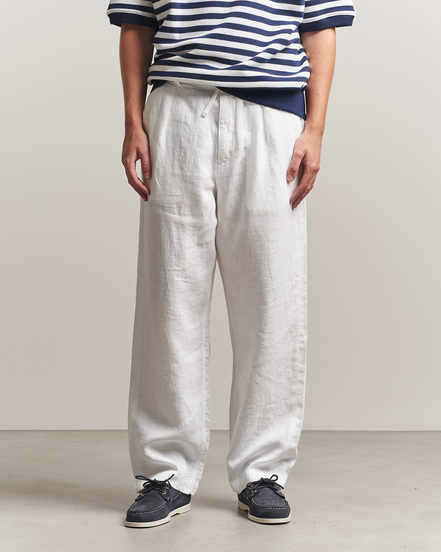Hombres | Pantalones | Polo Ralph Lauren | Easy Fit Pleated Trousers Ceramic White