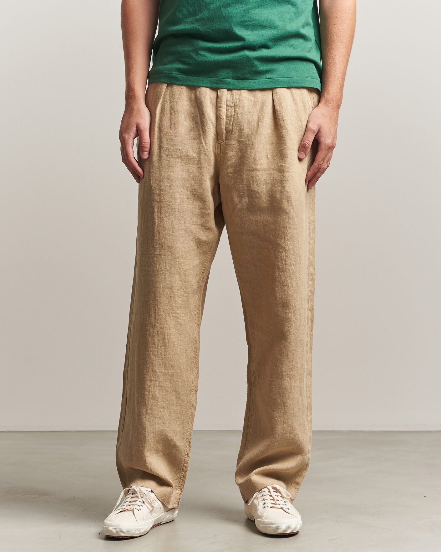 Hombres | Pantalones | Polo Ralph Lauren | Easy Fit Pleated Trousers Coastal Beige