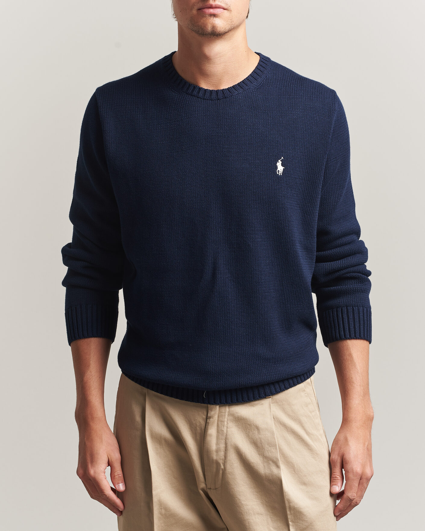 Hombres | Jerséis y prendas de punto | Polo Ralph Lauren | Cotton Crew Neck Sweater Hunter Navy