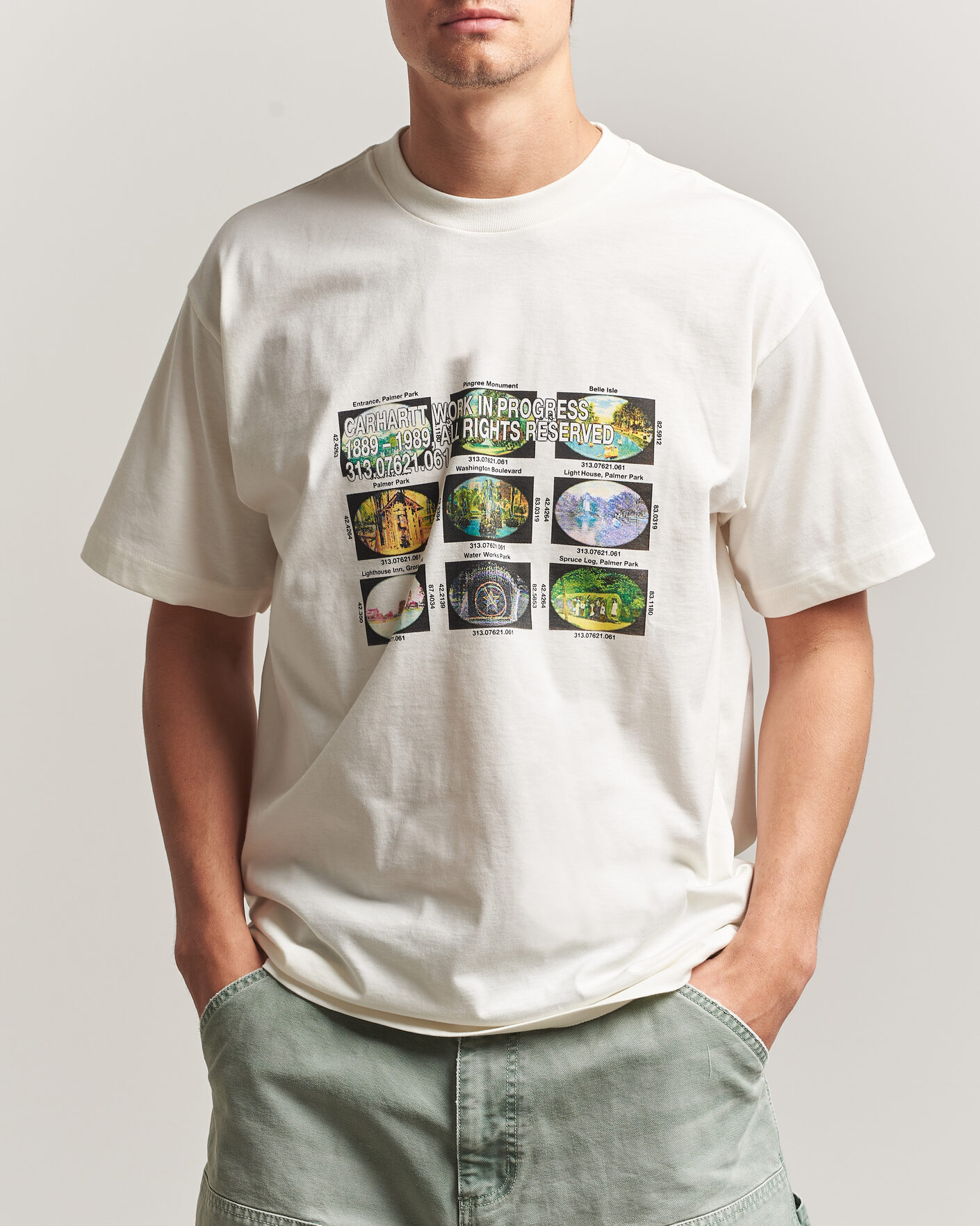 Hombres | Camisetas | Carhartt WIP | Coordinates Printed T-Shirt Wax