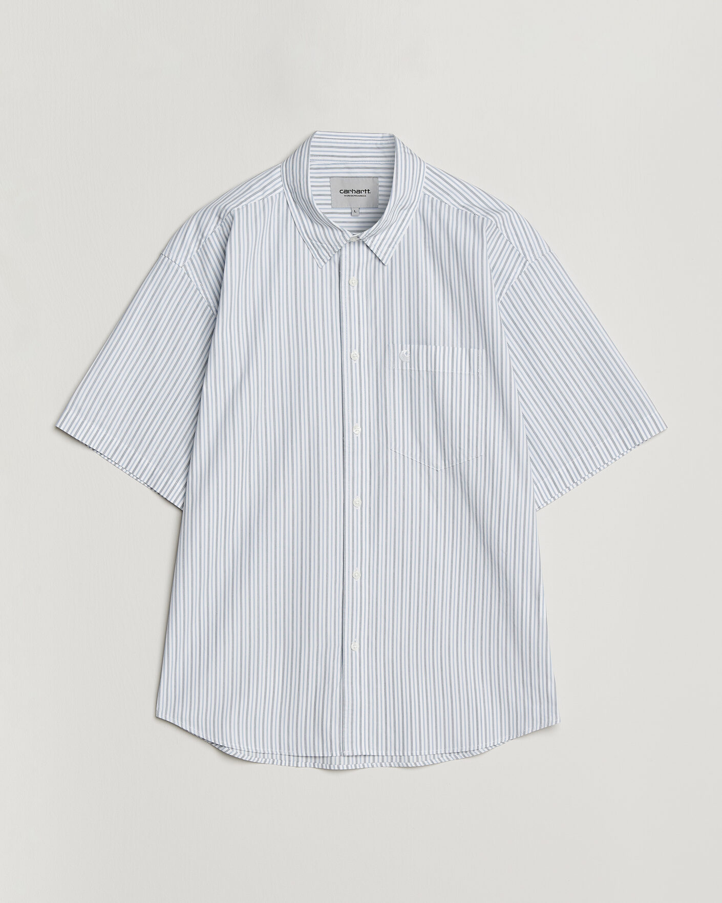Hombres | Camisas | Carhartt WIP | Short Sleeve Keene Cotton/Poplin Shirt White