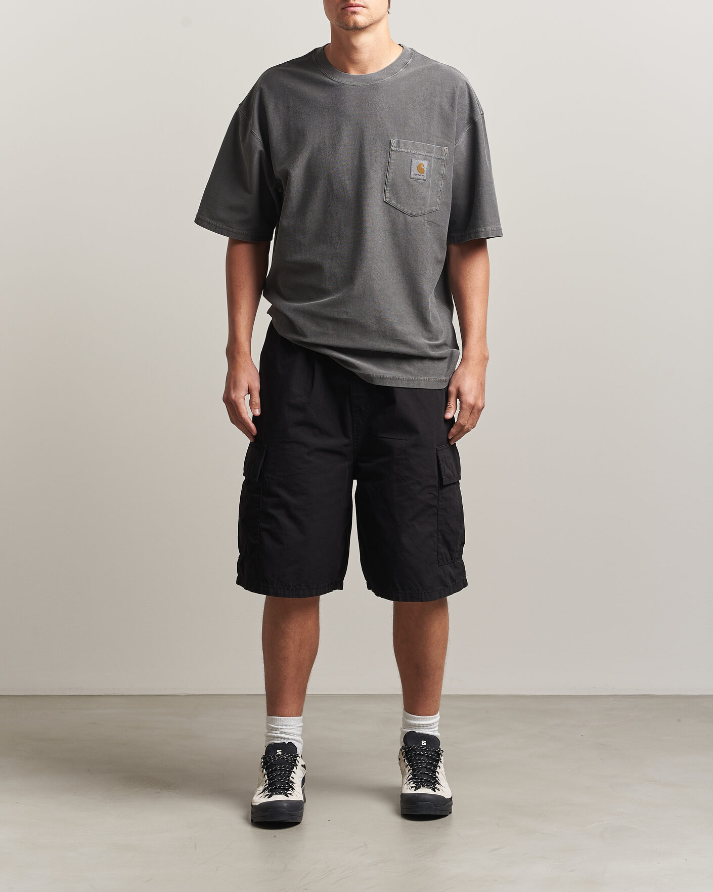 Hombres | Pantalones cortos | Carhartt WIP | Mandler Cargo Cotton Poplin Shorts Black
