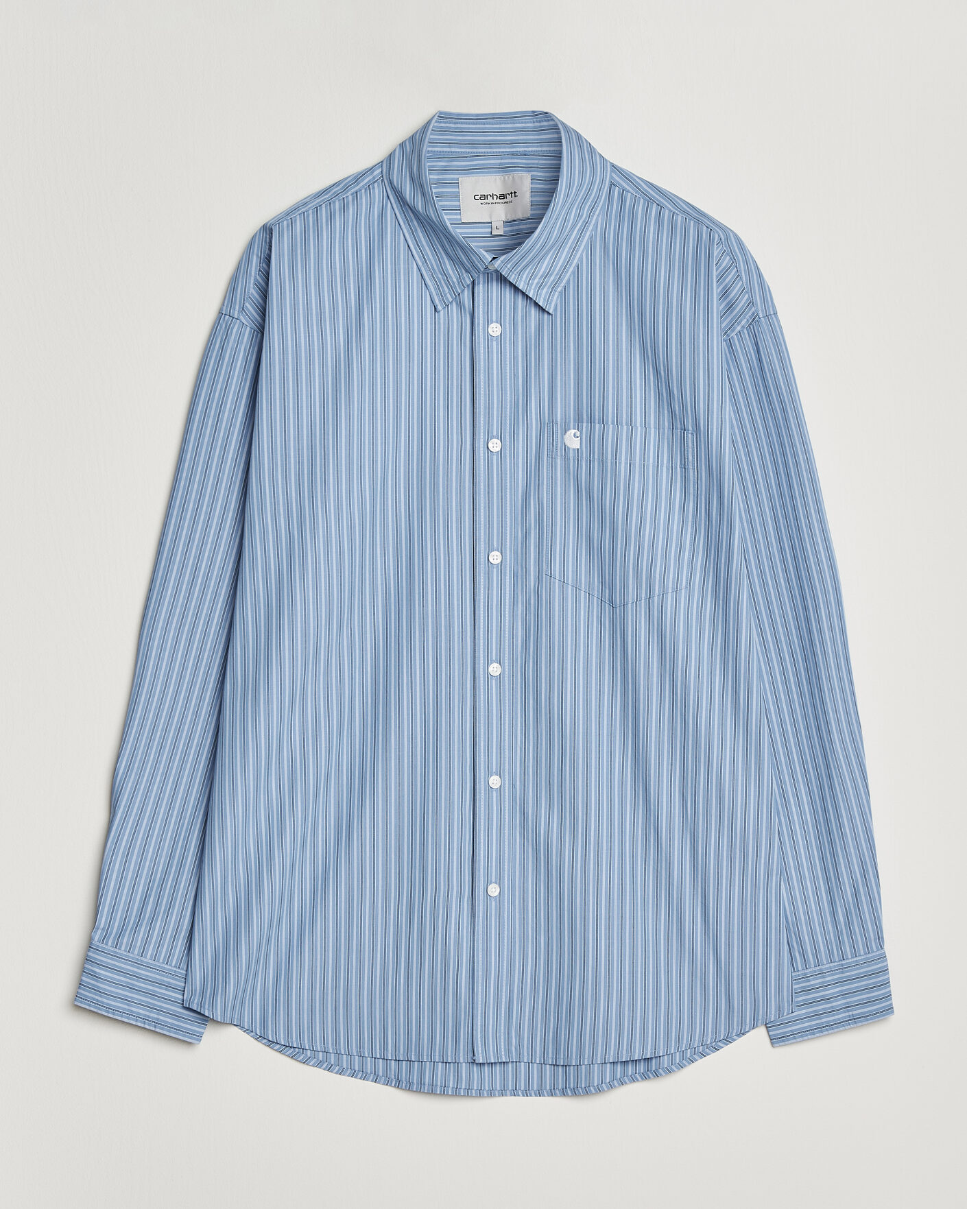 Hombres | Camisas | Carhartt WIP | Keen Striped Cotton Poplin Shirt Curacao