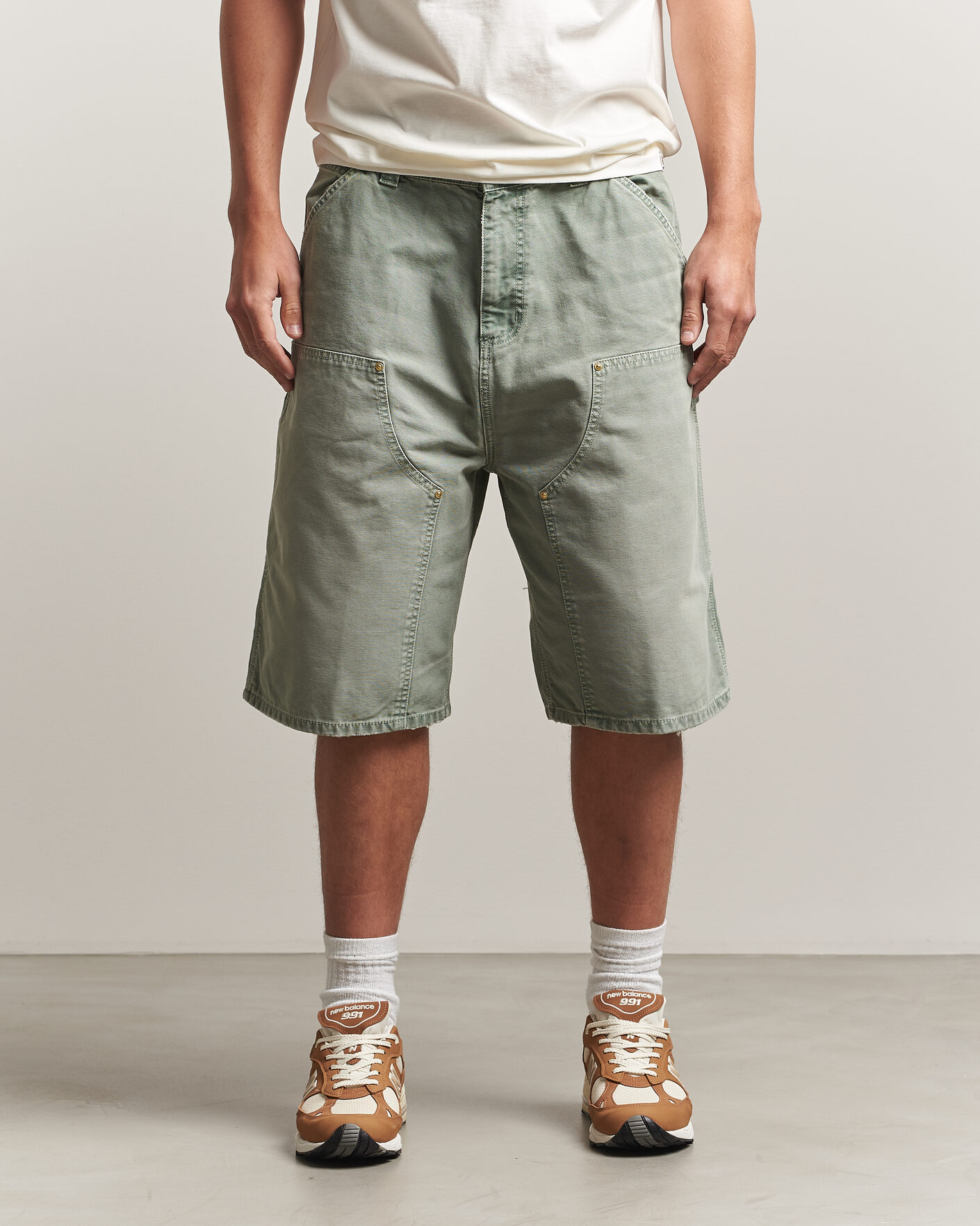 Hombres | Pantalones cortos | Carhartt WIP | OG Dearborn Canvas Double Knee Shorts Shady Green