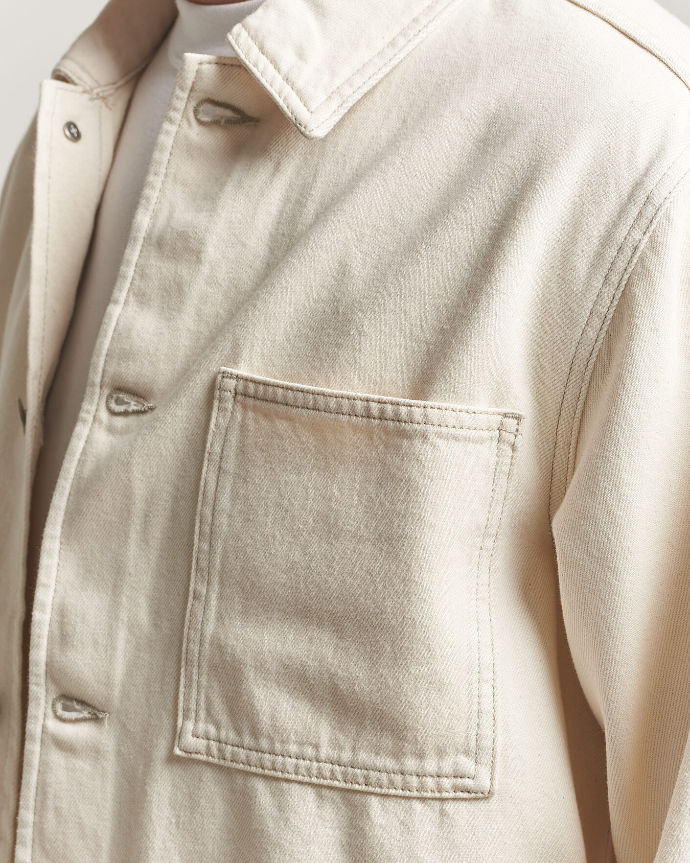 Hombres | Camisas | Samsøe Samsøe | Chore Denim Overshirt Soft Natural