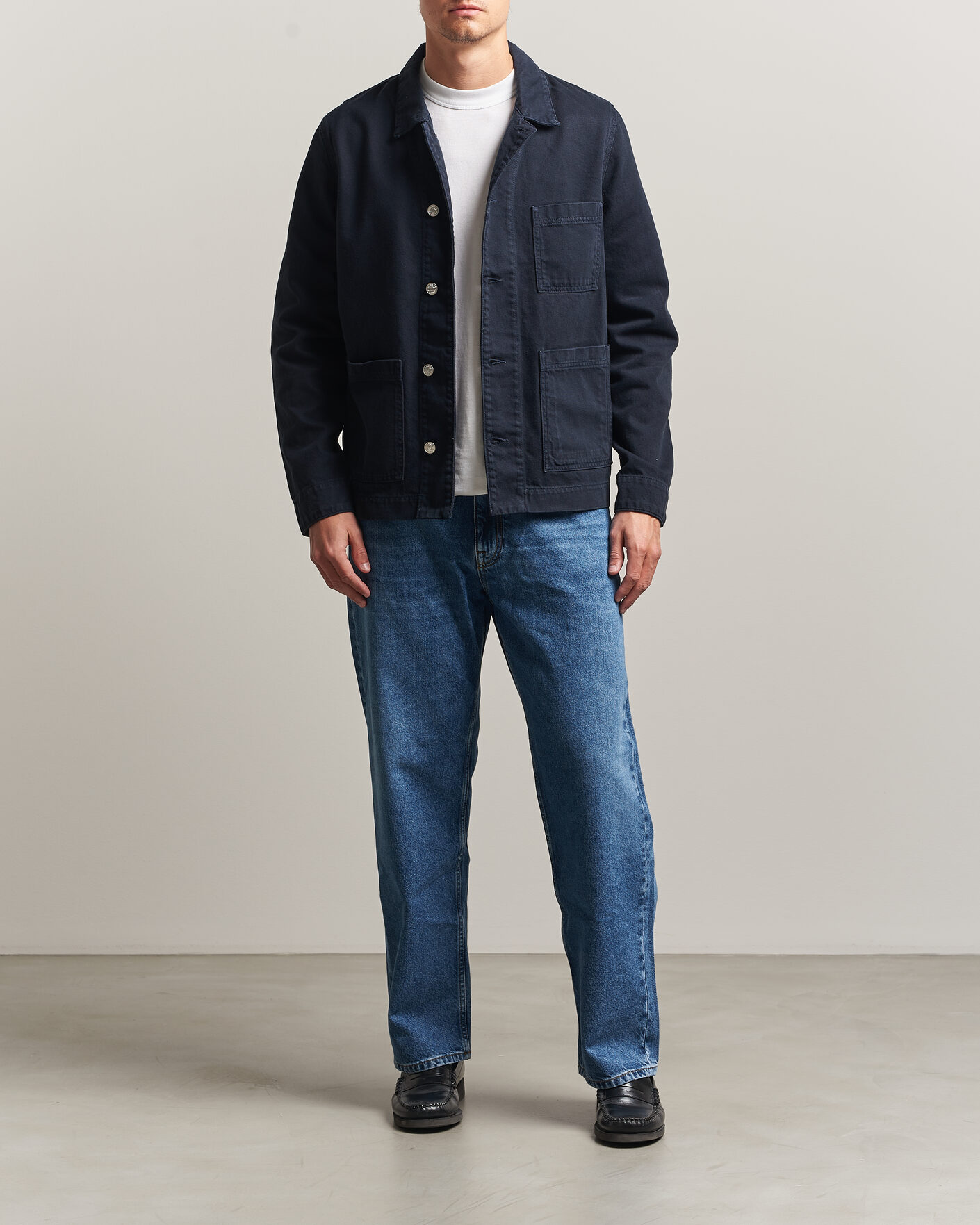 Hombres | Camisas | Samsøe Samsøe | New Worker Overshirt Salute Navy