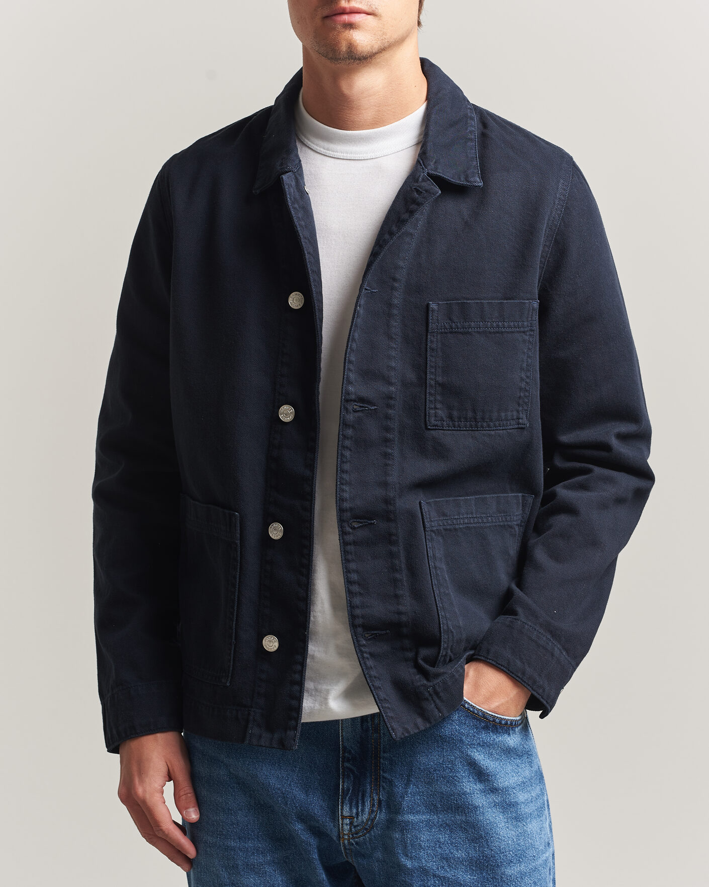 Hombres | Camisas | Samsøe Samsøe | New Worker Overshirt Salute Navy