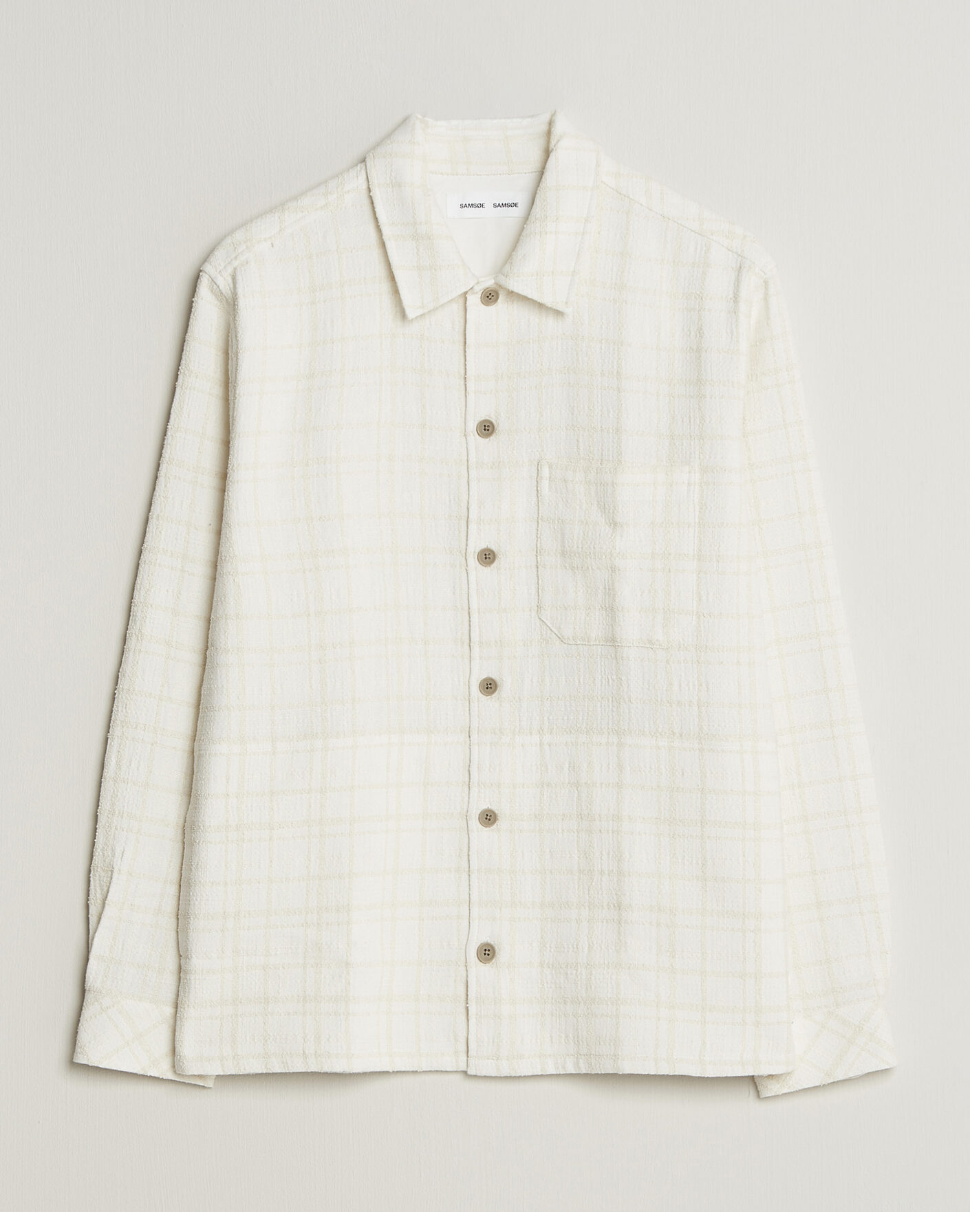 Hombres | Camisas | Samsøe Samsøe | Damon Checked Overshirt Silver Birch