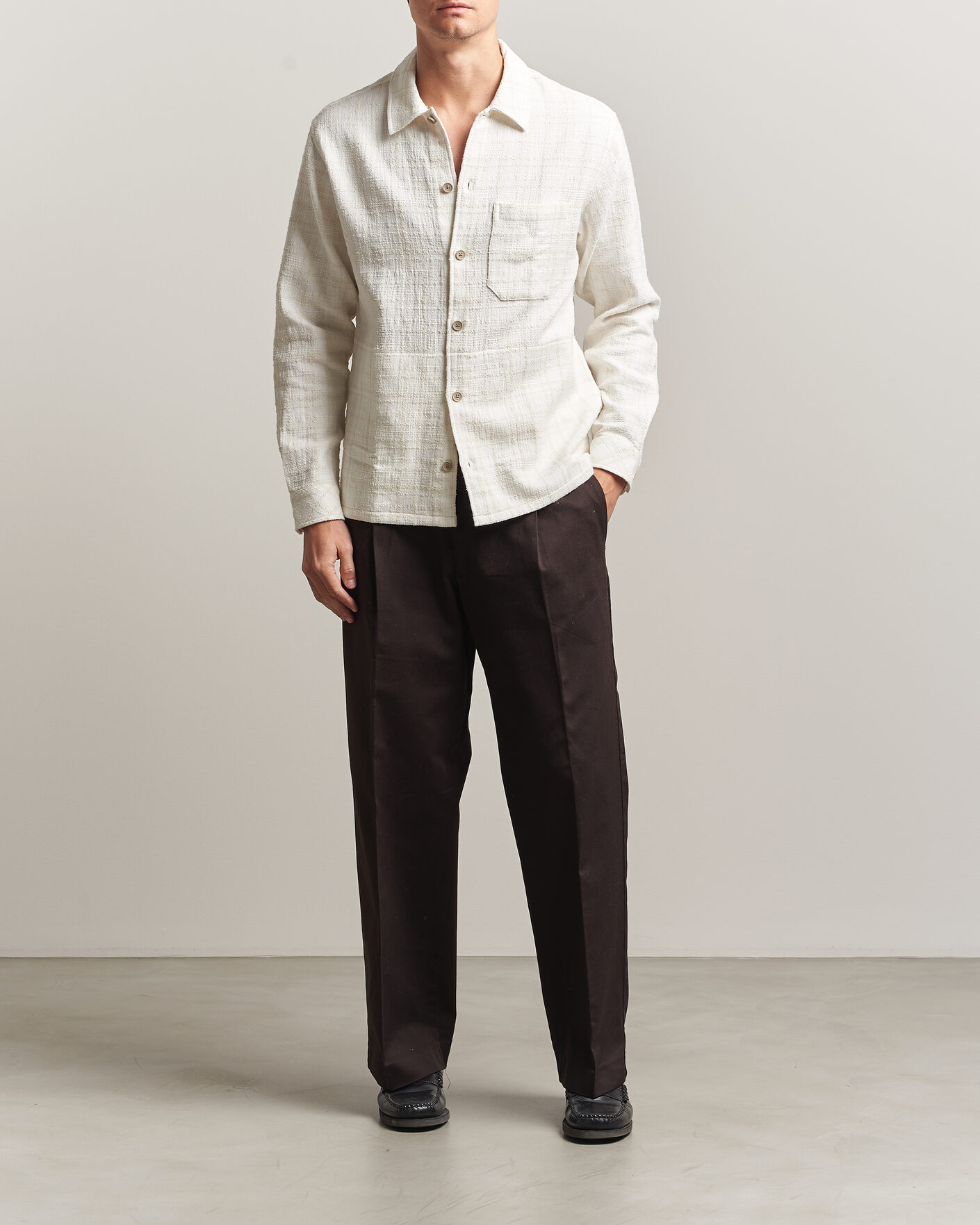 Hombres | Camisas | Samsøe Samsøe | Damon Checked Overshirt Silver Birch