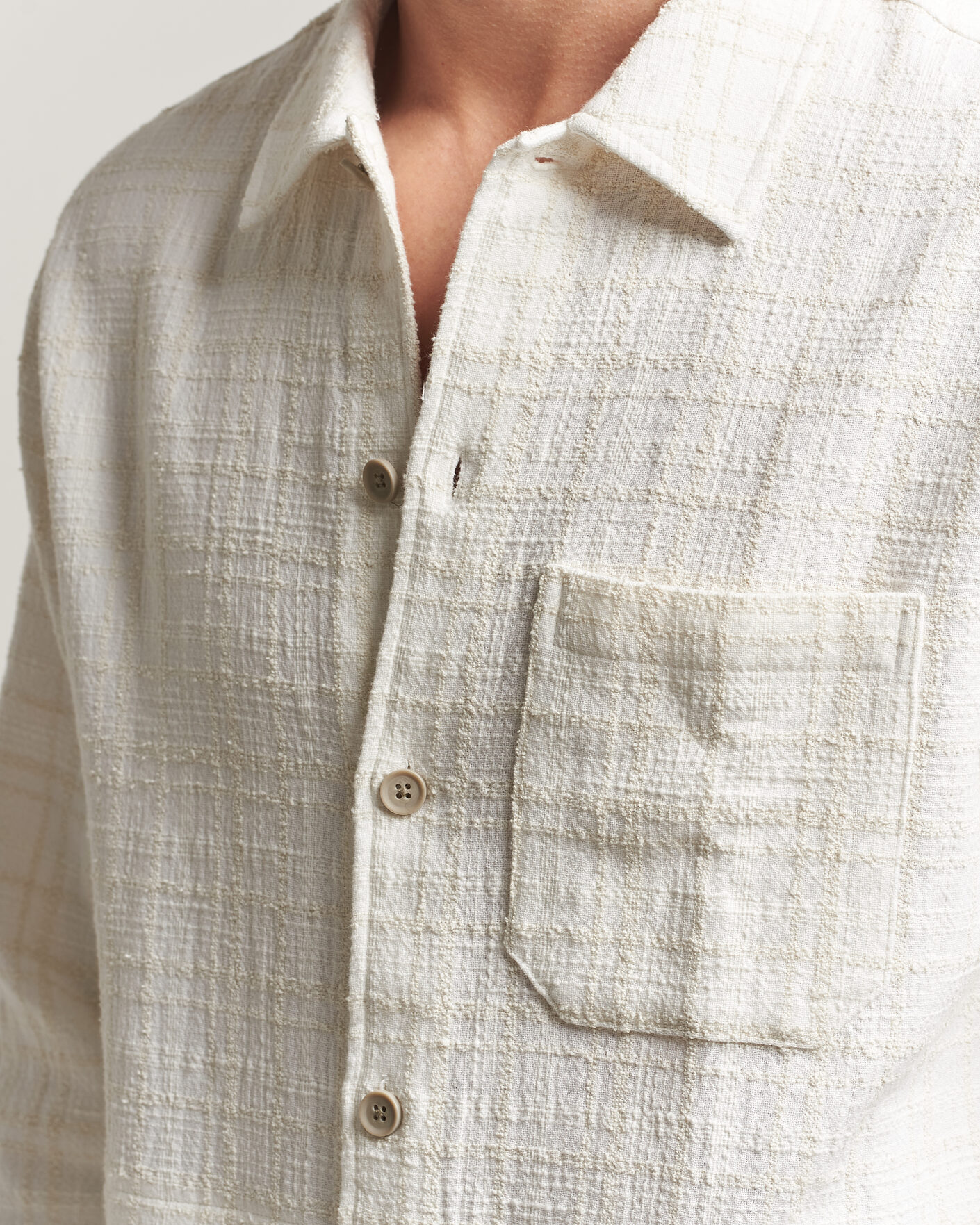 Hombres | Camisas | Samsøe Samsøe | Damon Checked Overshirt Silver Birch