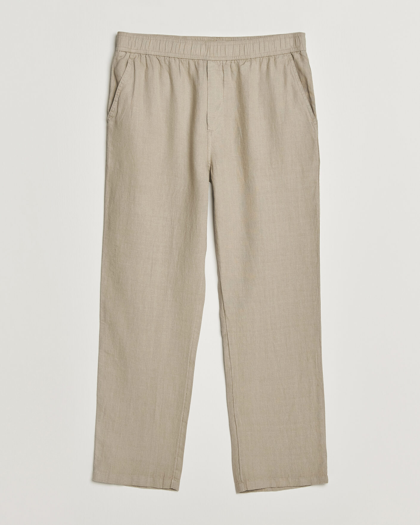 Hombres | Pantalones | Samsøe Samsøe | Jabari Linen Drawstring Trousers Aluminum