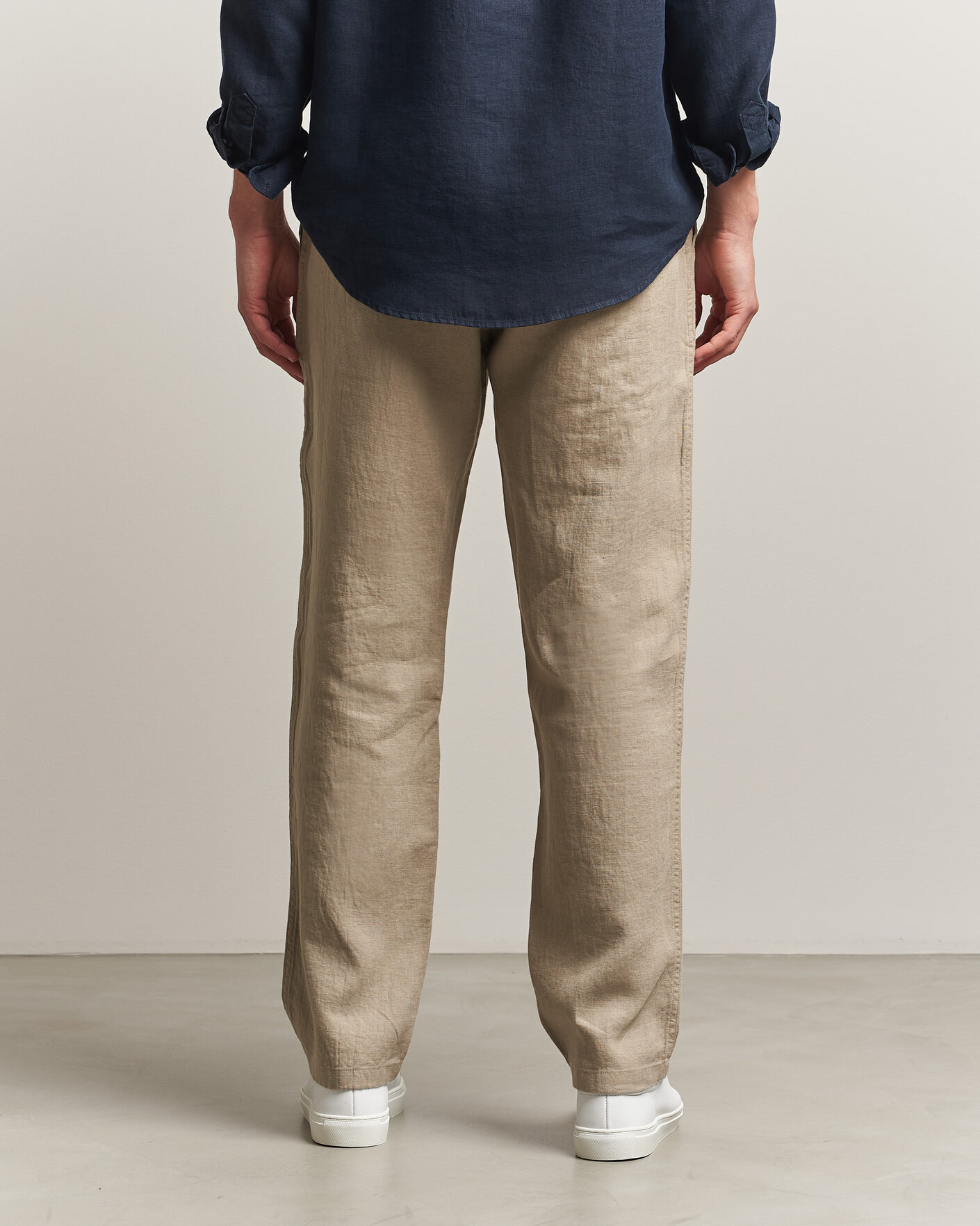 Hombres | Pantalones | Samsøe Samsøe | Jabari Linen Drawstring Trousers Aluminum