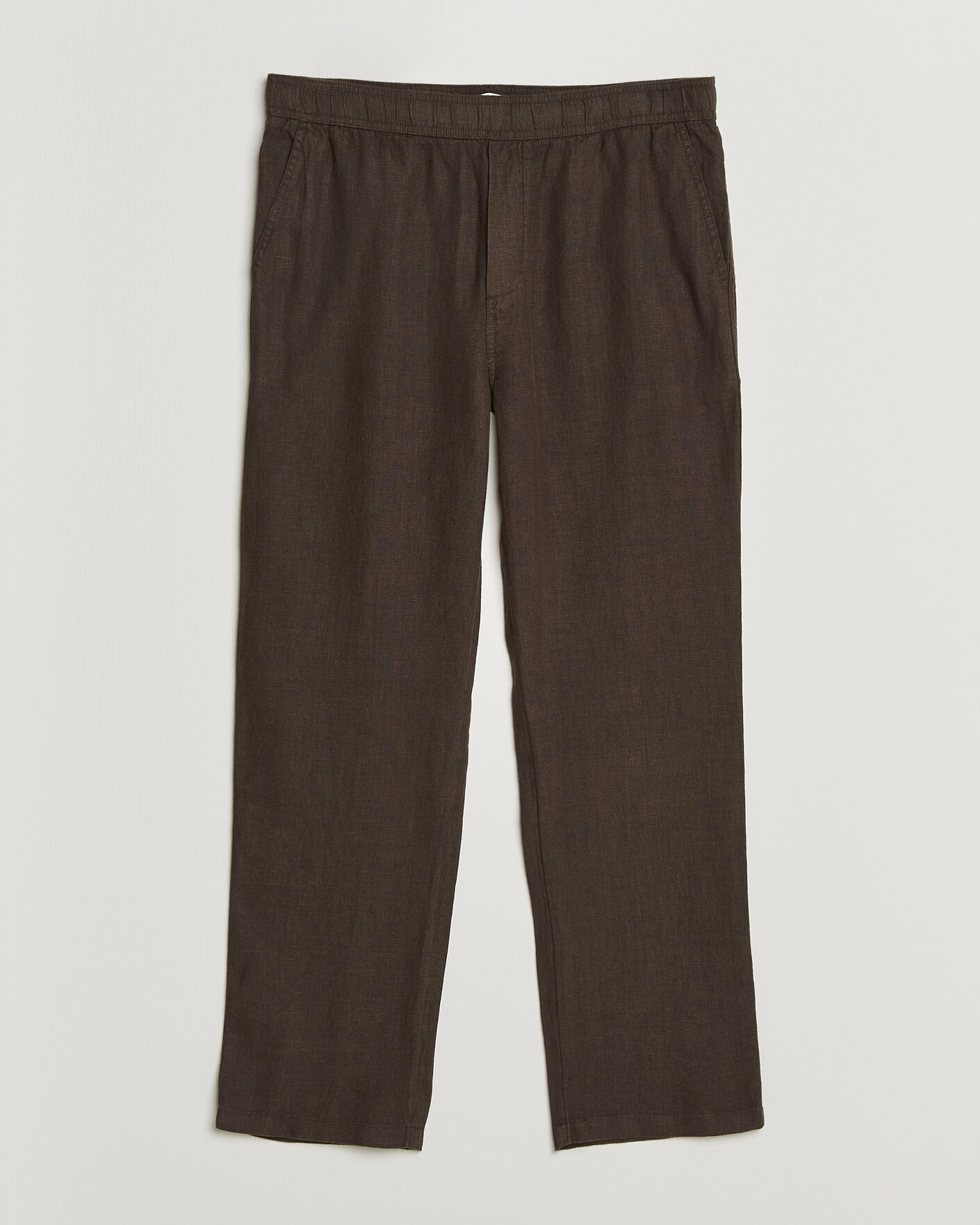 Hombres | Pantalones | Samsøe Samsøe | Jabari Linen Drawstring Trousers Turkish Coffee