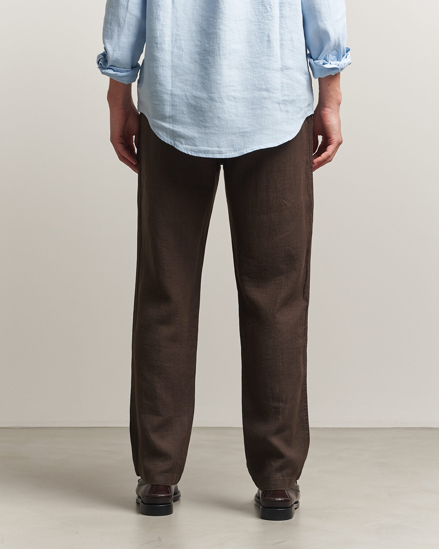 Hombres | Pantalones | Samsøe Samsøe | Jabari Linen Drawstring Trousers Turkish Coffee
