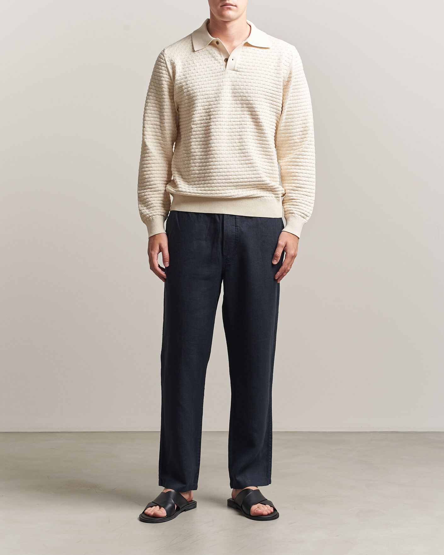 Hombres | Pantalones | Samsøe Samsøe | Jabari Linen Drawstring Trousers Salute Navy