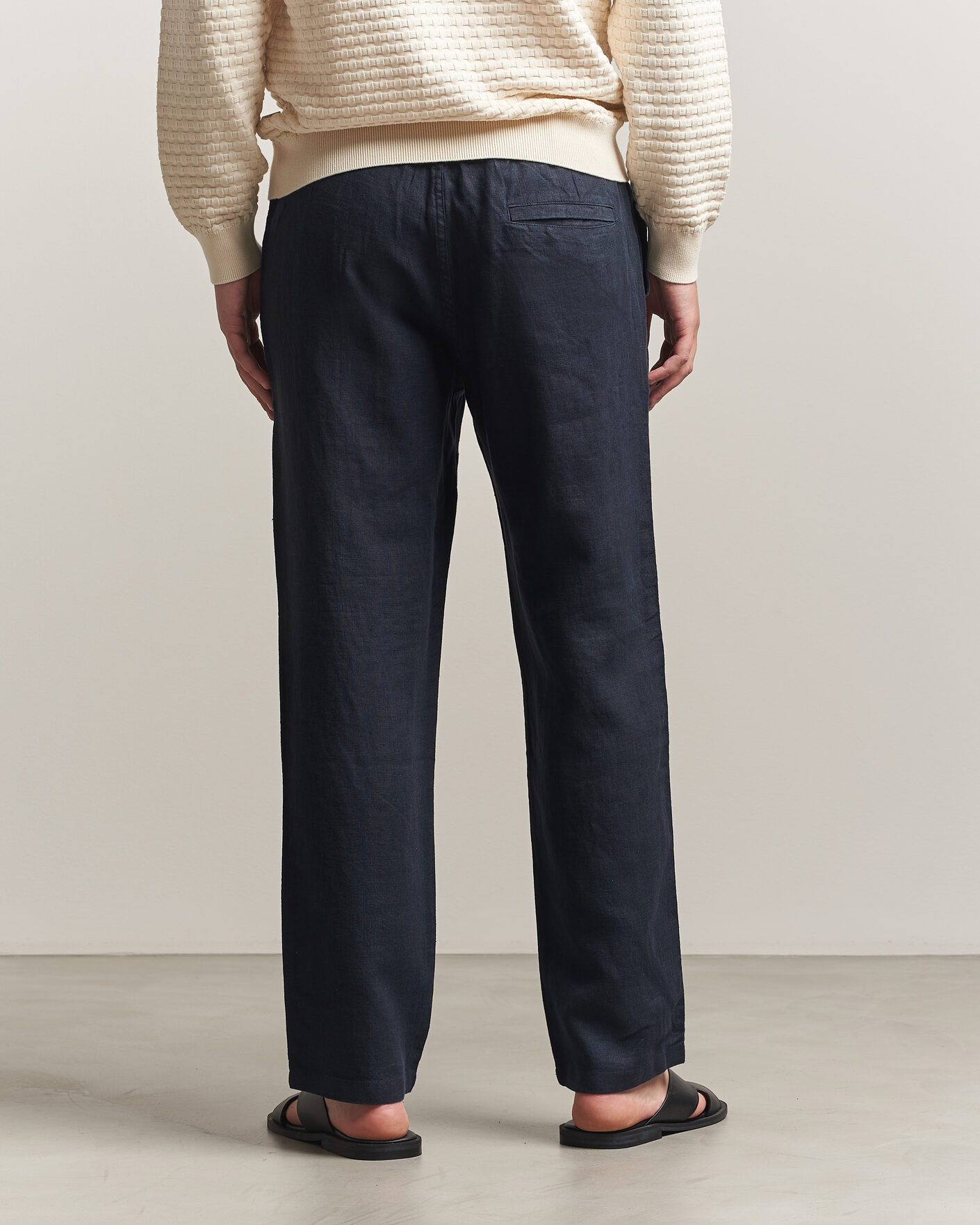 Hombres | Pantalones | Samsøe Samsøe | Jabari Linen Drawstring Trousers Salute Navy