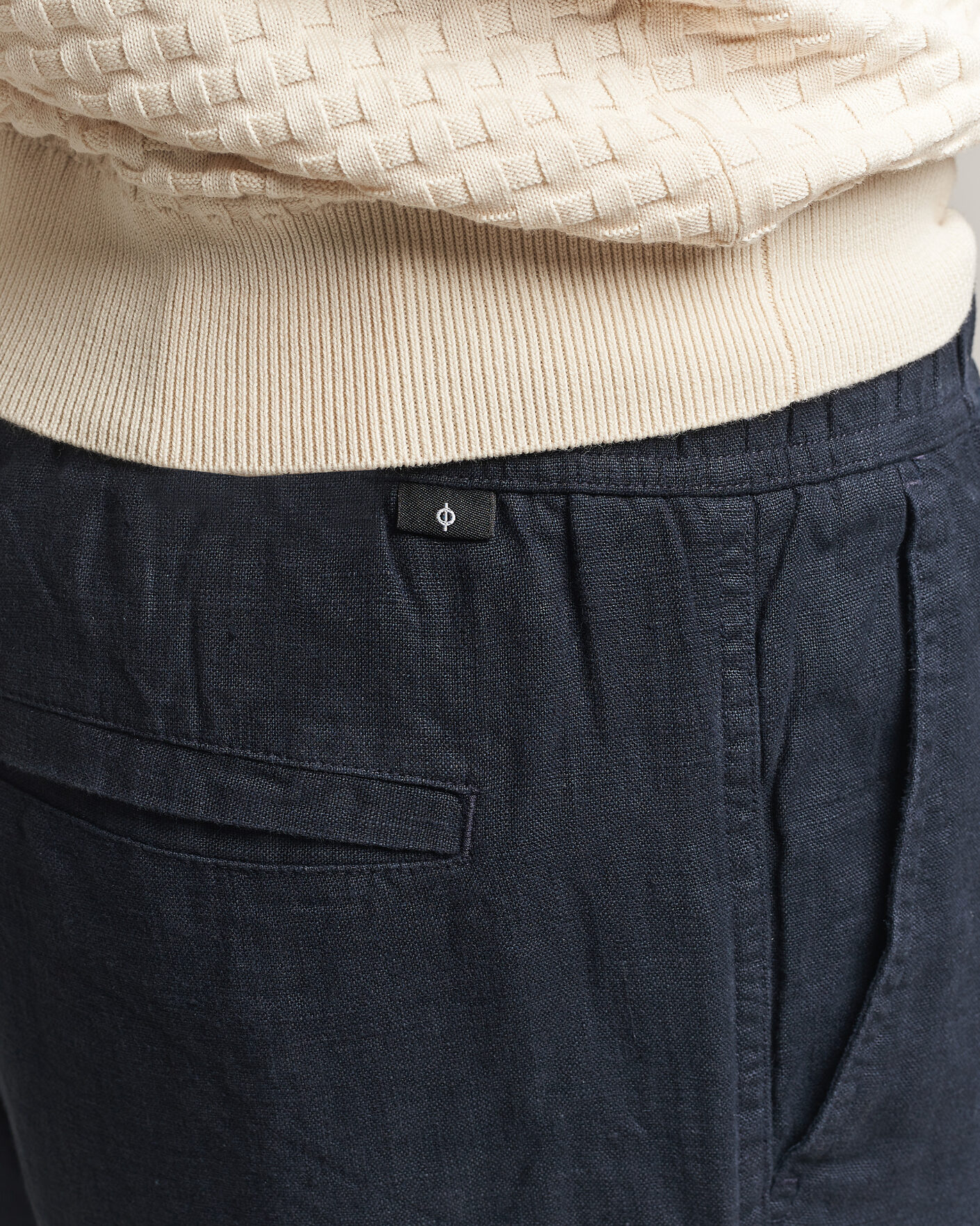 Hombres | Pantalones | Samsøe Samsøe | Jabari Linen Drawstring Trousers Salute Navy