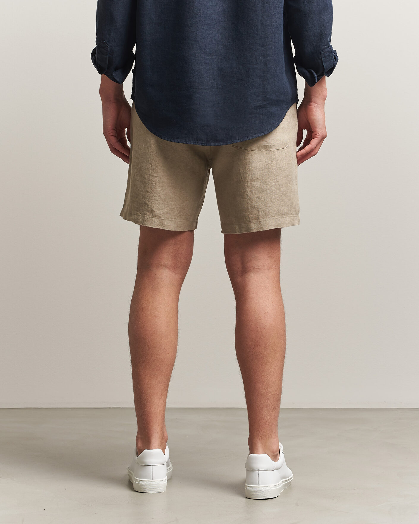 Hombres | Pantalones cortos | Samsøe Samsøe | Jabari Linen Drawstring Shorts Aluminum