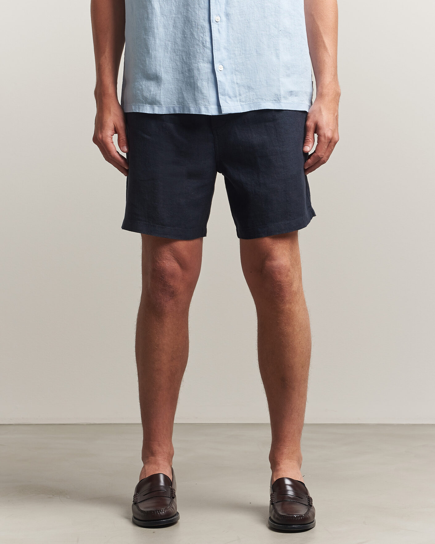 Hombres | Pantalones cortos | Samsøe Samsøe | Jabari Linen Drawstring Shorts Salute Navy