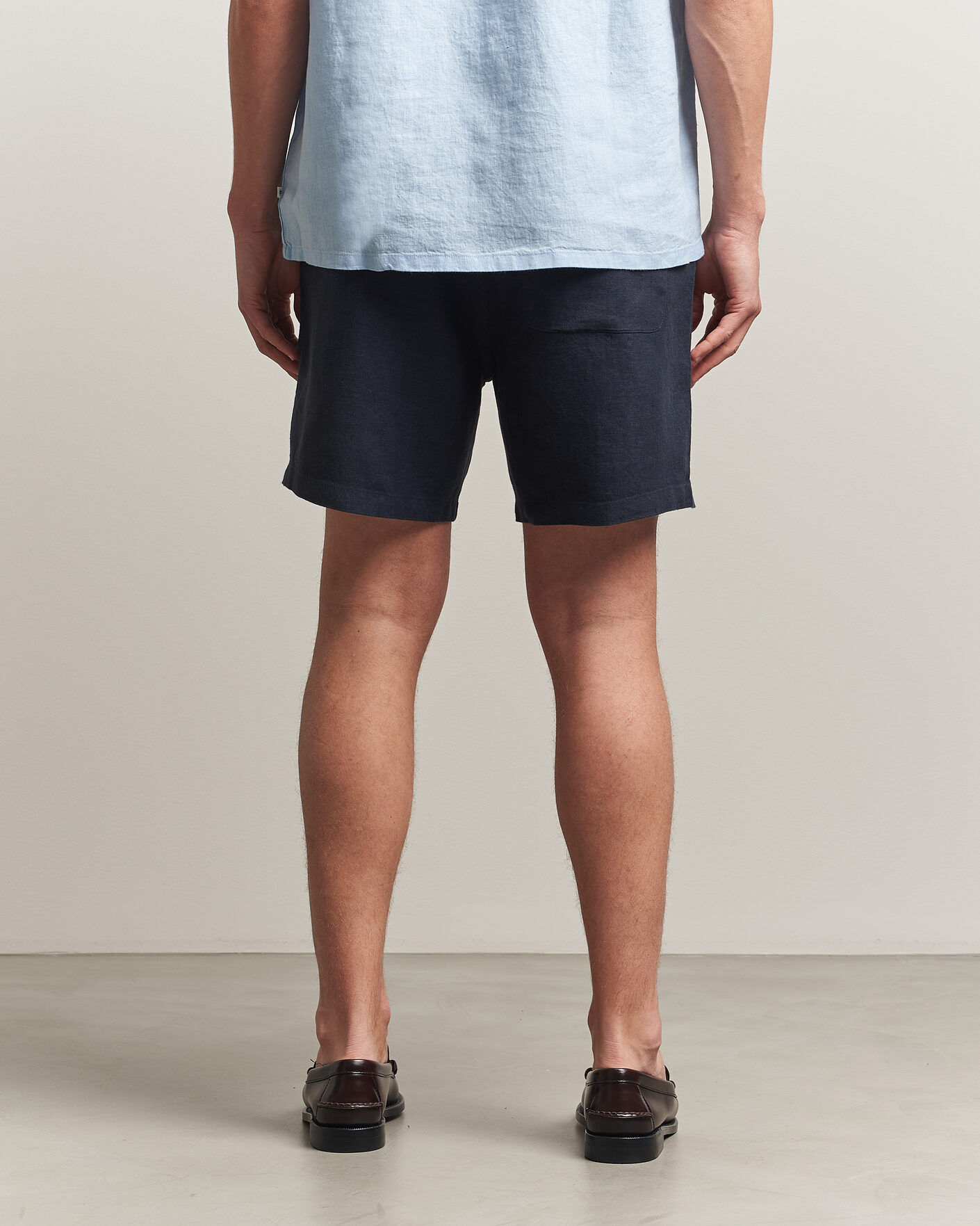 Hombres | Pantalones cortos | Samsøe Samsøe | Jabari Linen Drawstring Shorts Salute Navy