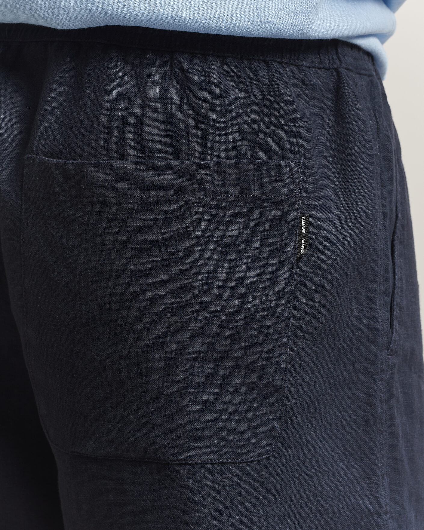 Hombres | Pantalones cortos | Samsøe Samsøe | Jabari Linen Drawstring Shorts Salute Navy