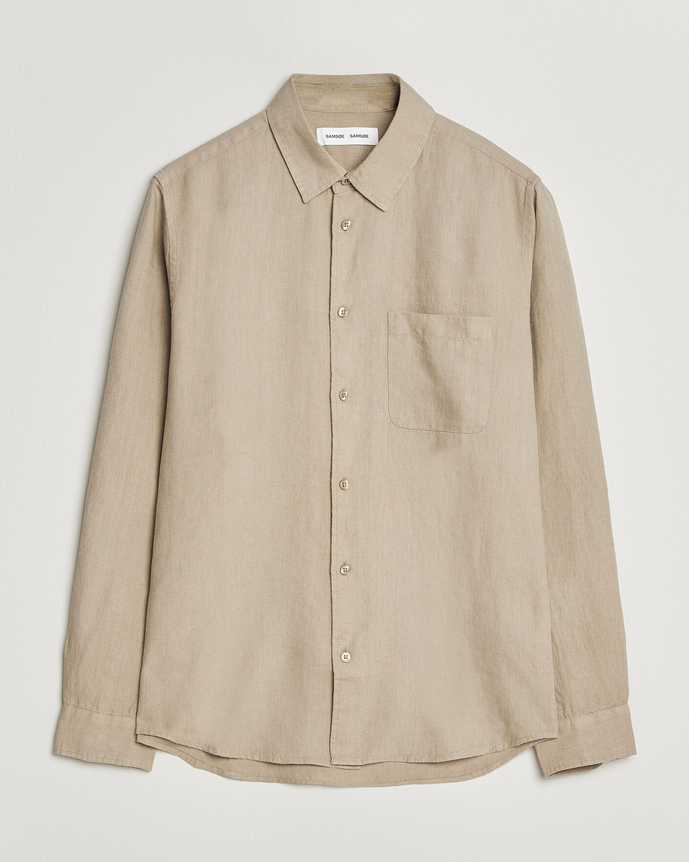 Hombres | Camisas | Samsøe Samsøe | Liam Linen Shirt Aluminum