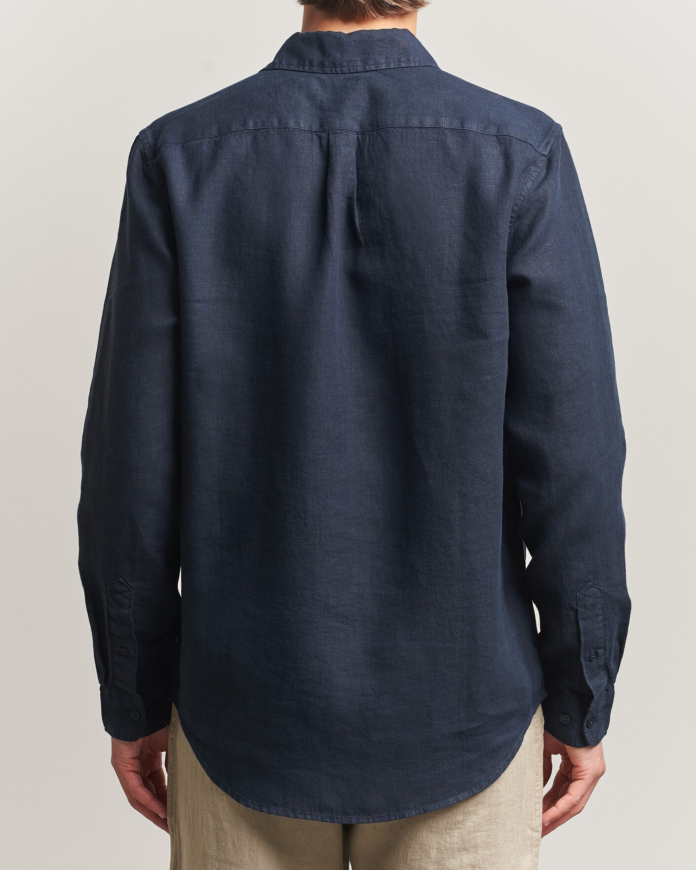 Hombres | Camisas | Samsøe Samsøe | Liam Linen Shirt Salute Navy