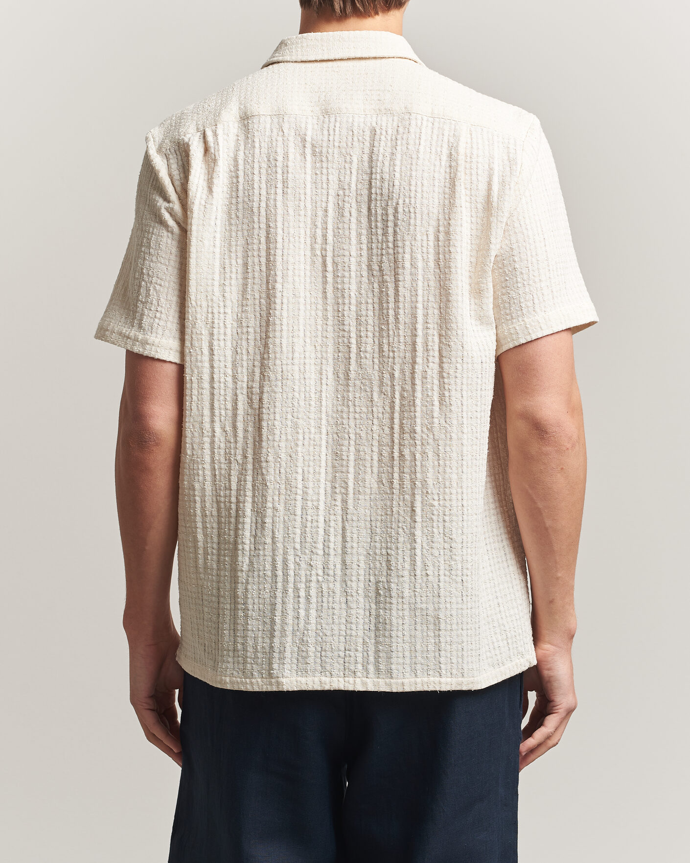 Hombres | Camisas | Samsøe Samsøe | Avan Structured Short Sleeve Shirt Clear Cream