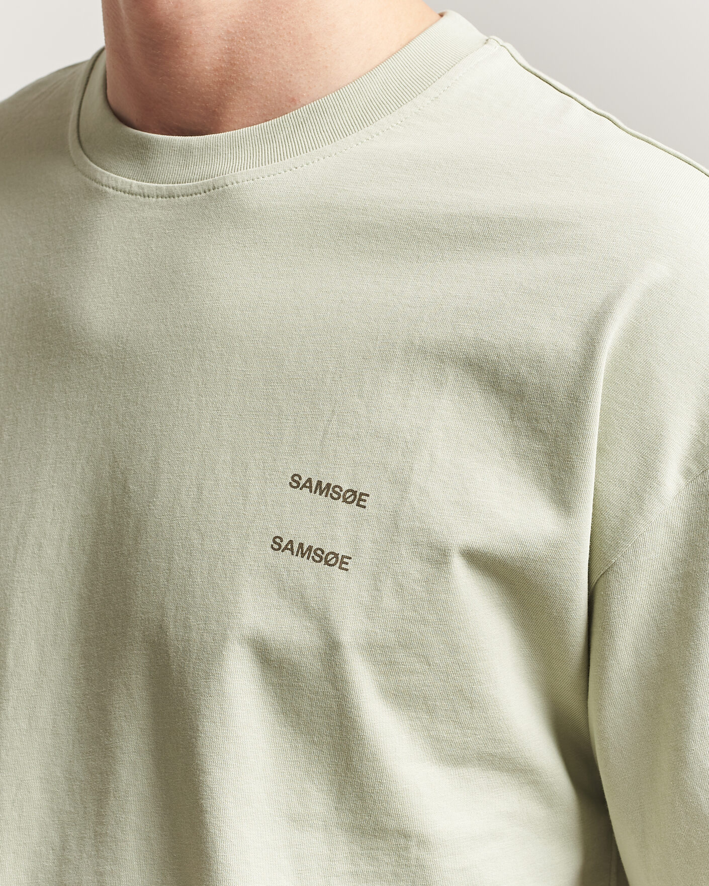 Hombres | Camisetas | Samsøe Samsøe | Joel Organic Cotton T-Shirt Desert Sage