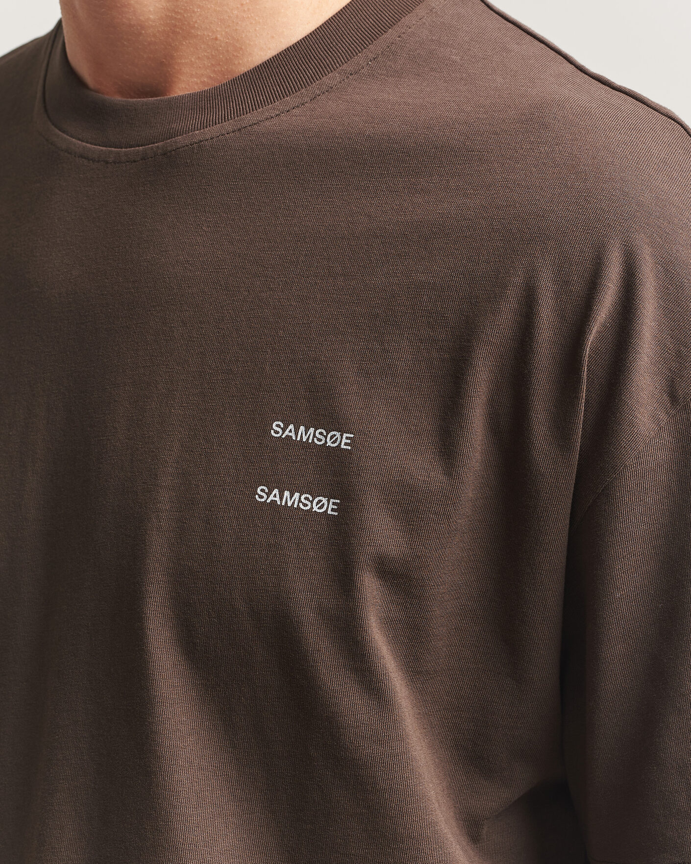 Hombres | Camisetas | Samsøe Samsøe | Joel Organic Cotton T-Shirt Turkish Coffee