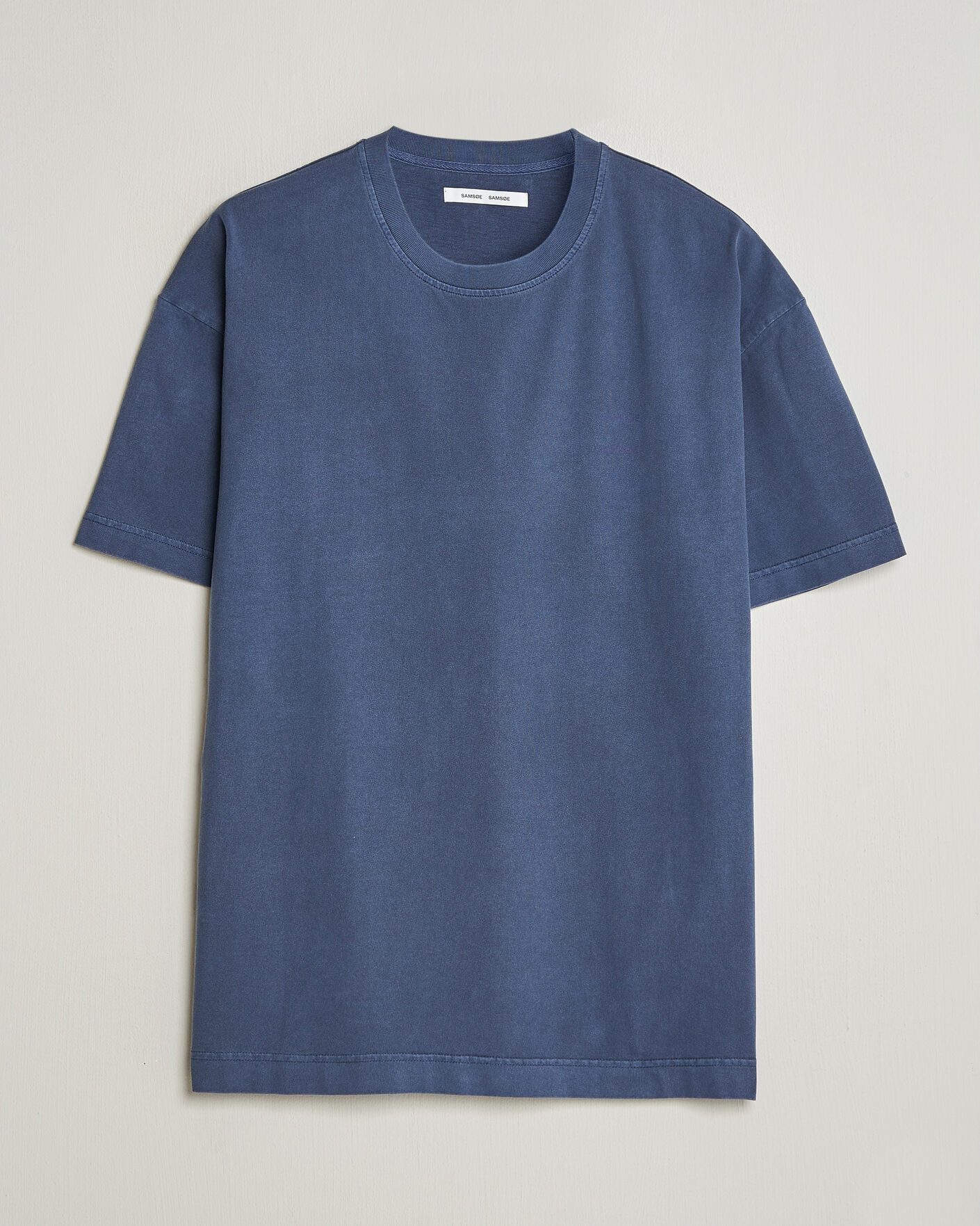Hombres | Camisetas | Samsøe Samsøe | Joel Organic Washed Cotton T-Shirt Salute Navy