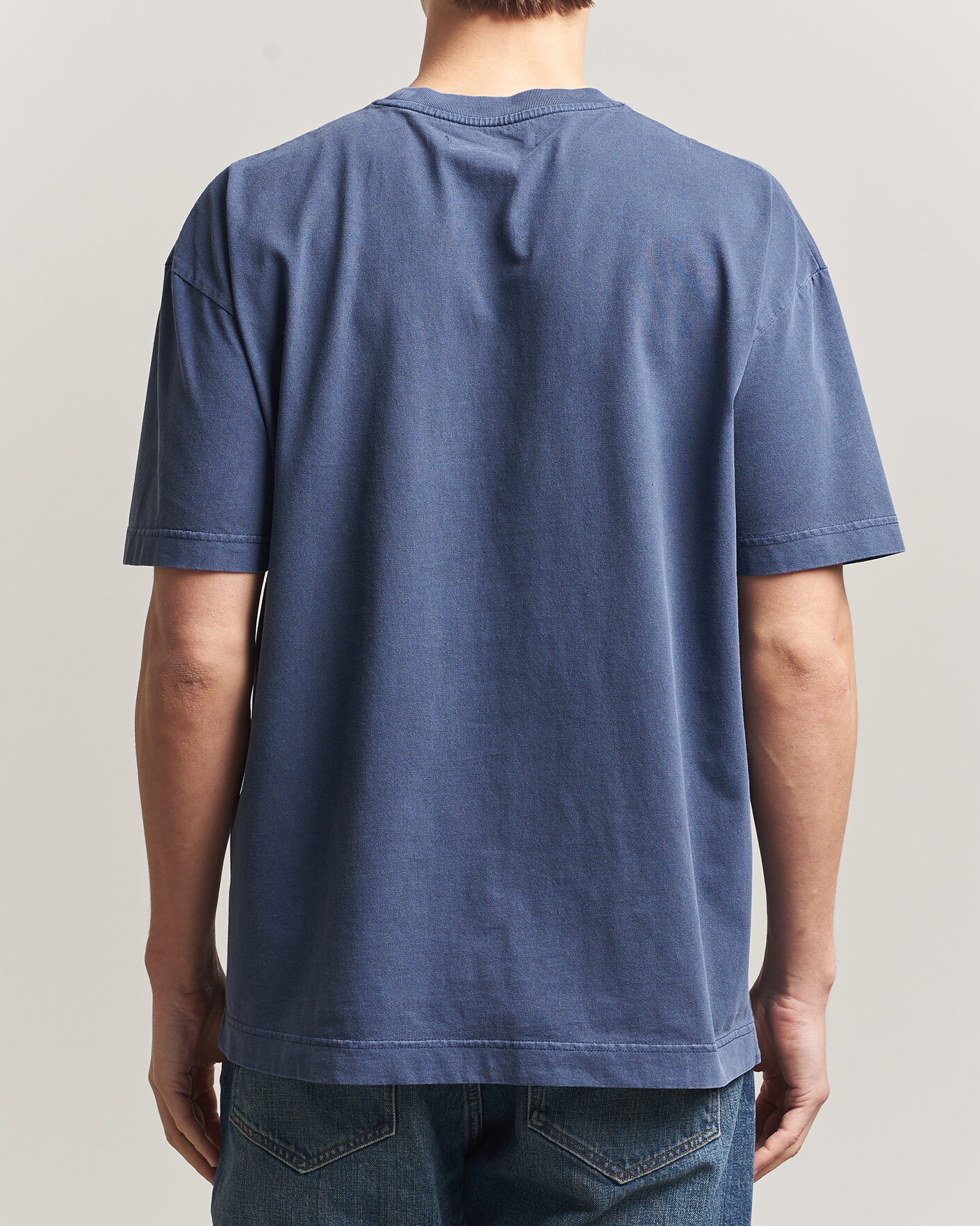 Hombres | Camisetas | Samsøe Samsøe | Joel Organic Washed Cotton T-Shirt Salute Navy