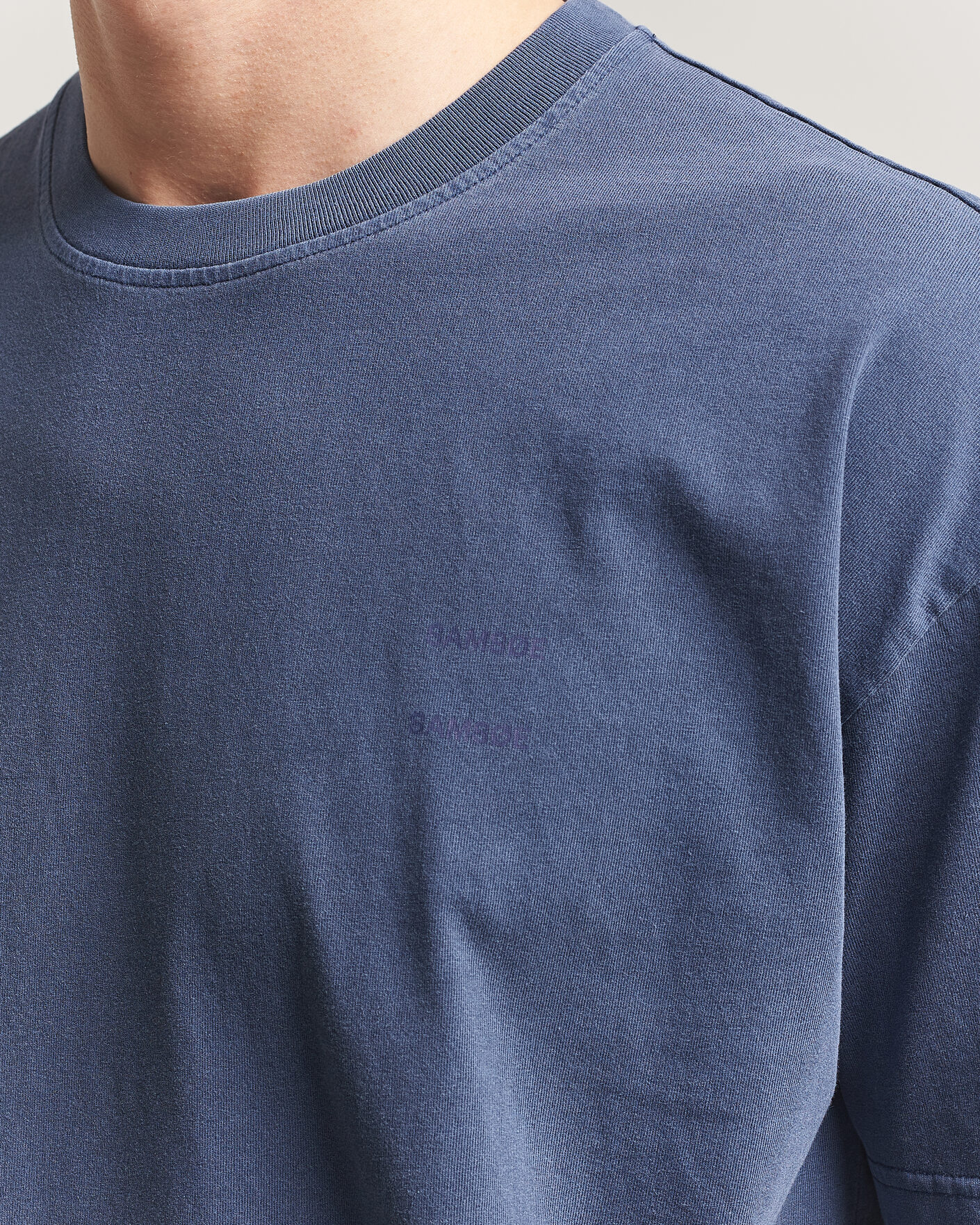 Hombres | Camisetas | Samsøe Samsøe | Joel Organic Washed Cotton T-Shirt Salute Navy