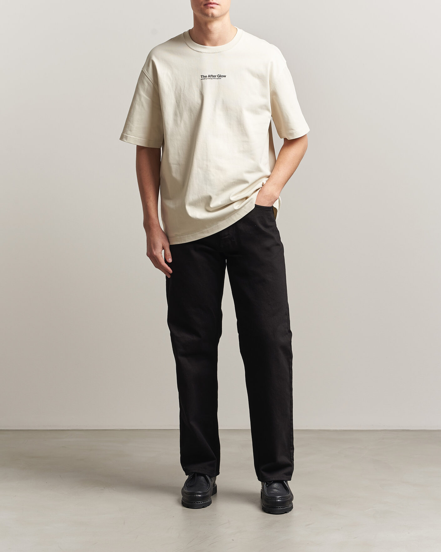Hombres | Camisetas | Samsøe Samsøe | Uni Printed T-shirt Beige