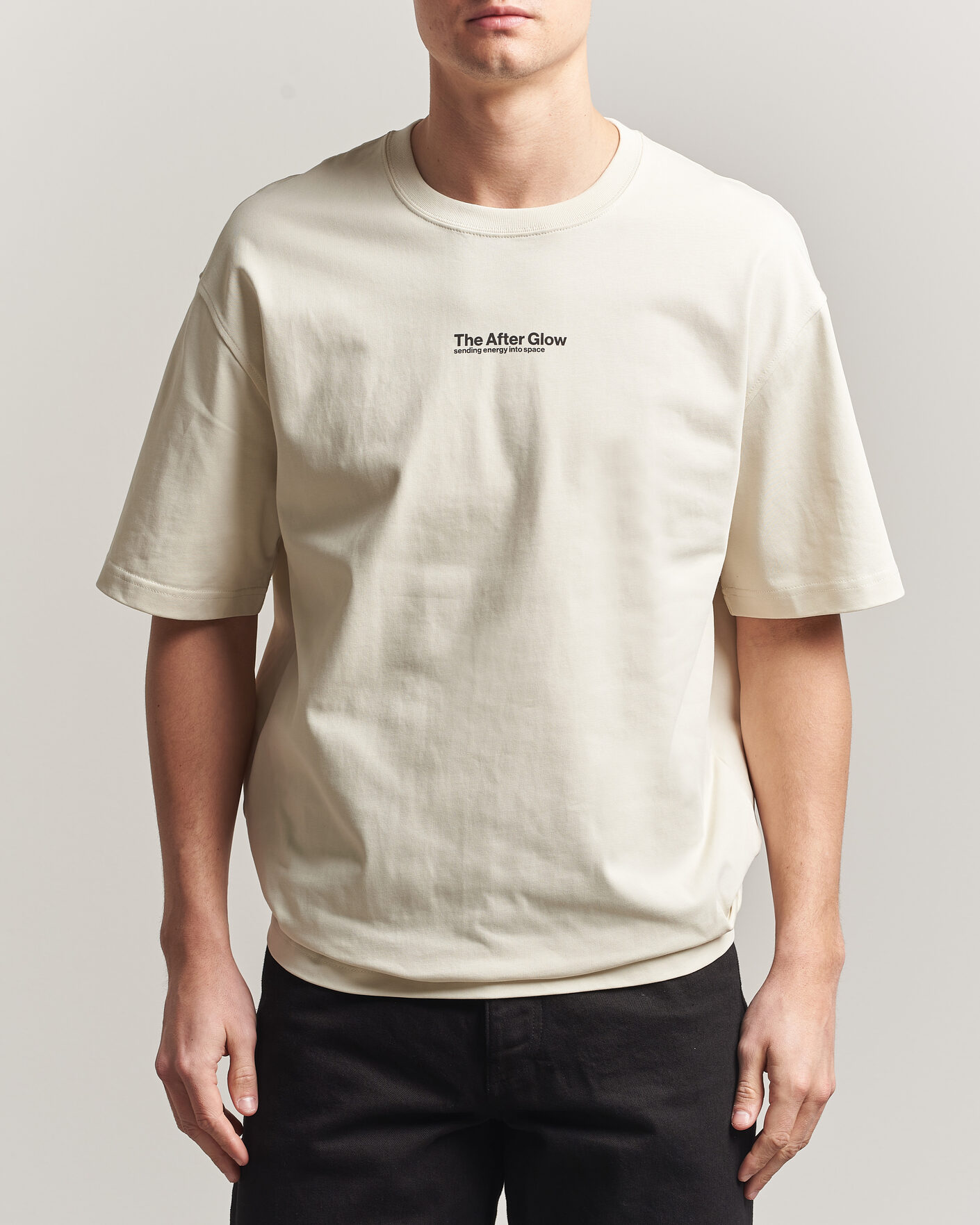 Hombres | Camisetas | Samsøe Samsøe | Uni Printed T-shirt Beige