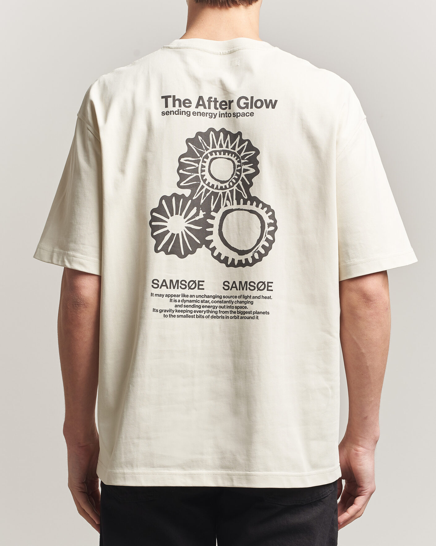 Hombres | Camisetas | Samsøe Samsøe | Uni Printed T-shirt Beige