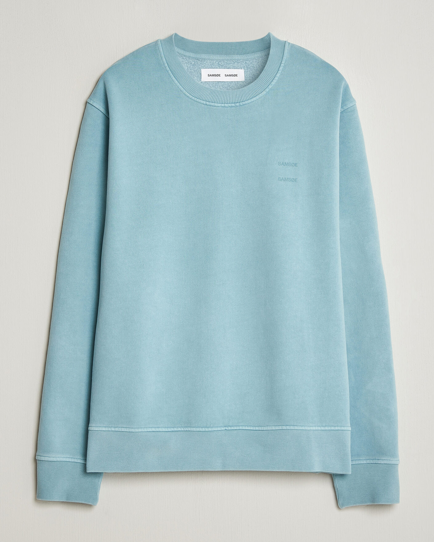 Hombres | Jerséis y prendas de punto | Samsøe Samsøe | Joel Organic Washed Cotton Sweatshirt Tourmaline