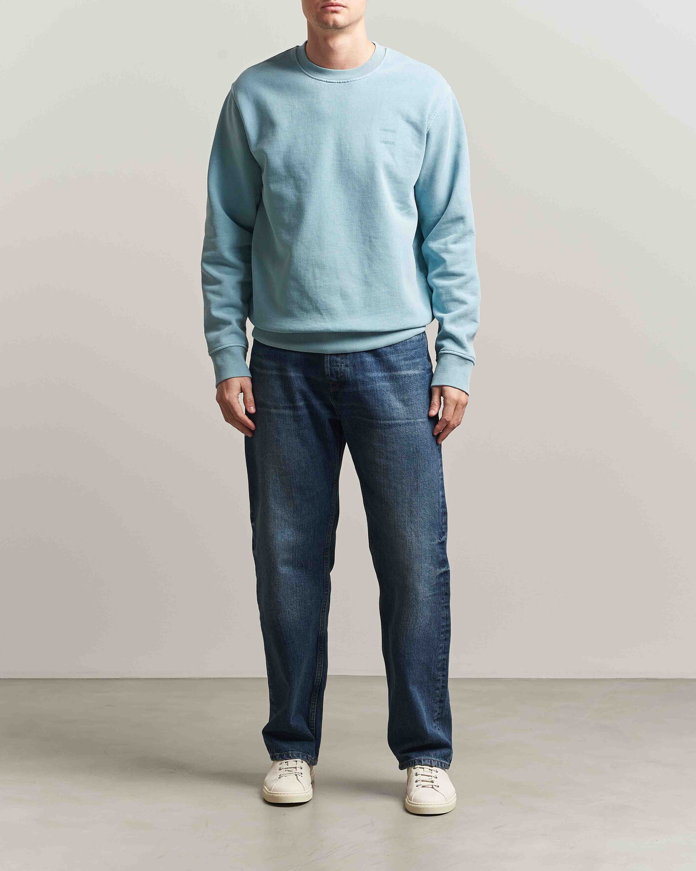 Hombres | Jerséis y prendas de punto | Samsøe Samsøe | Joel Organic Washed Cotton Sweatshirt Tourmaline