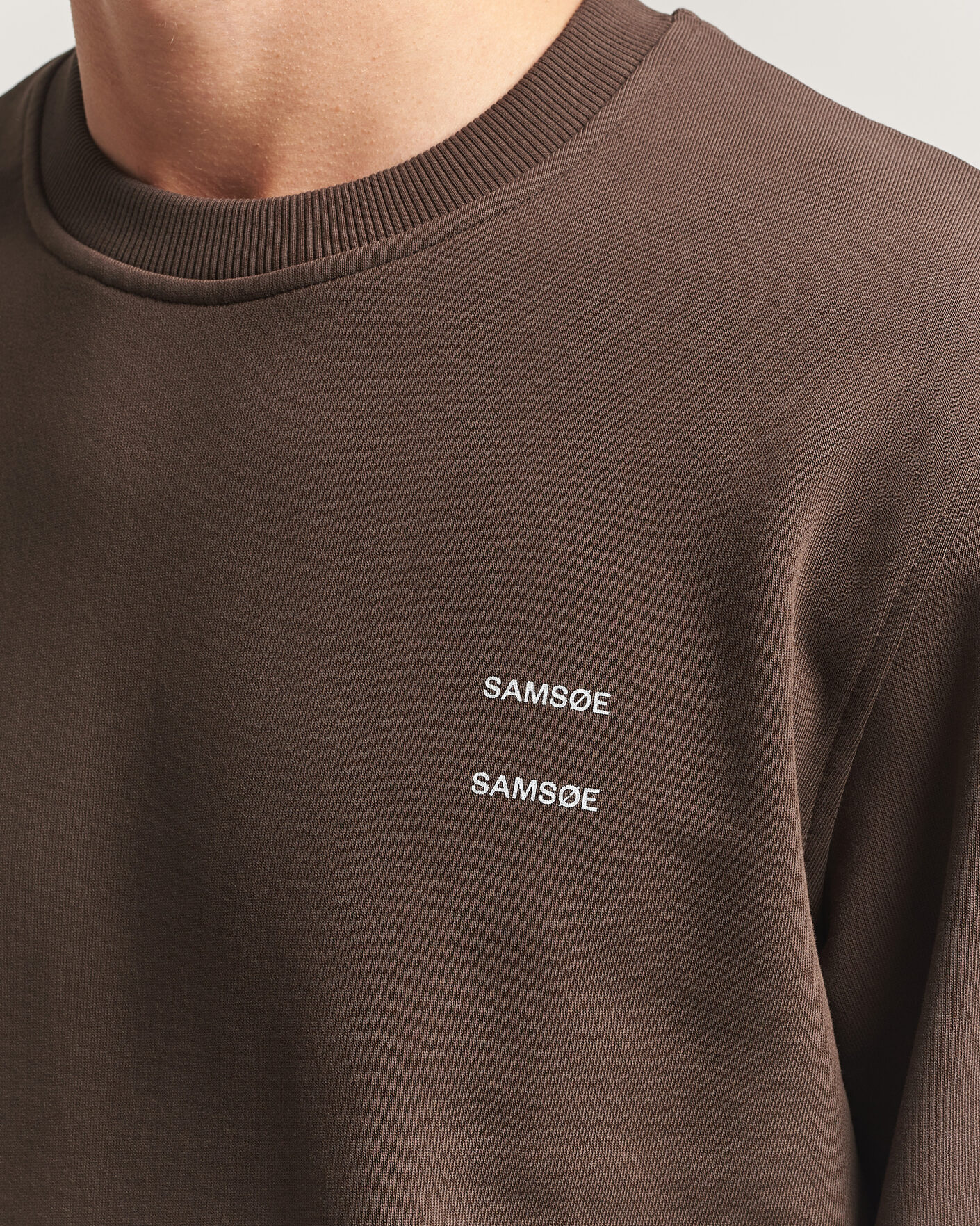 Hombres | Jerséis y prendas de punto | Samsøe Samsøe | Joel Organic Cotton Sweatshirt Turkish Coffee
