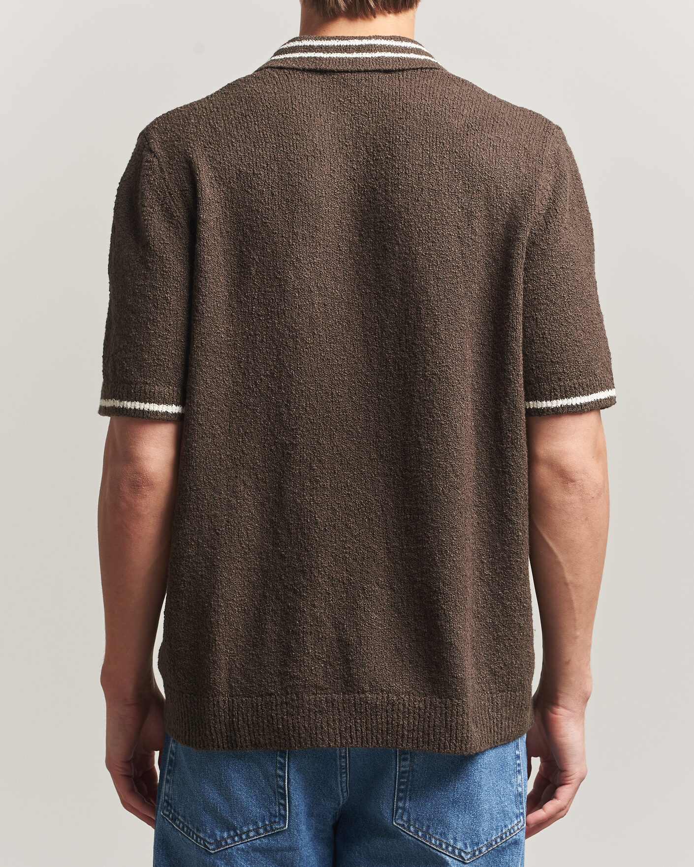 Hombres | Polos | Samsøe Samsøe | Pedro Knitted Polo Turkish Coffee