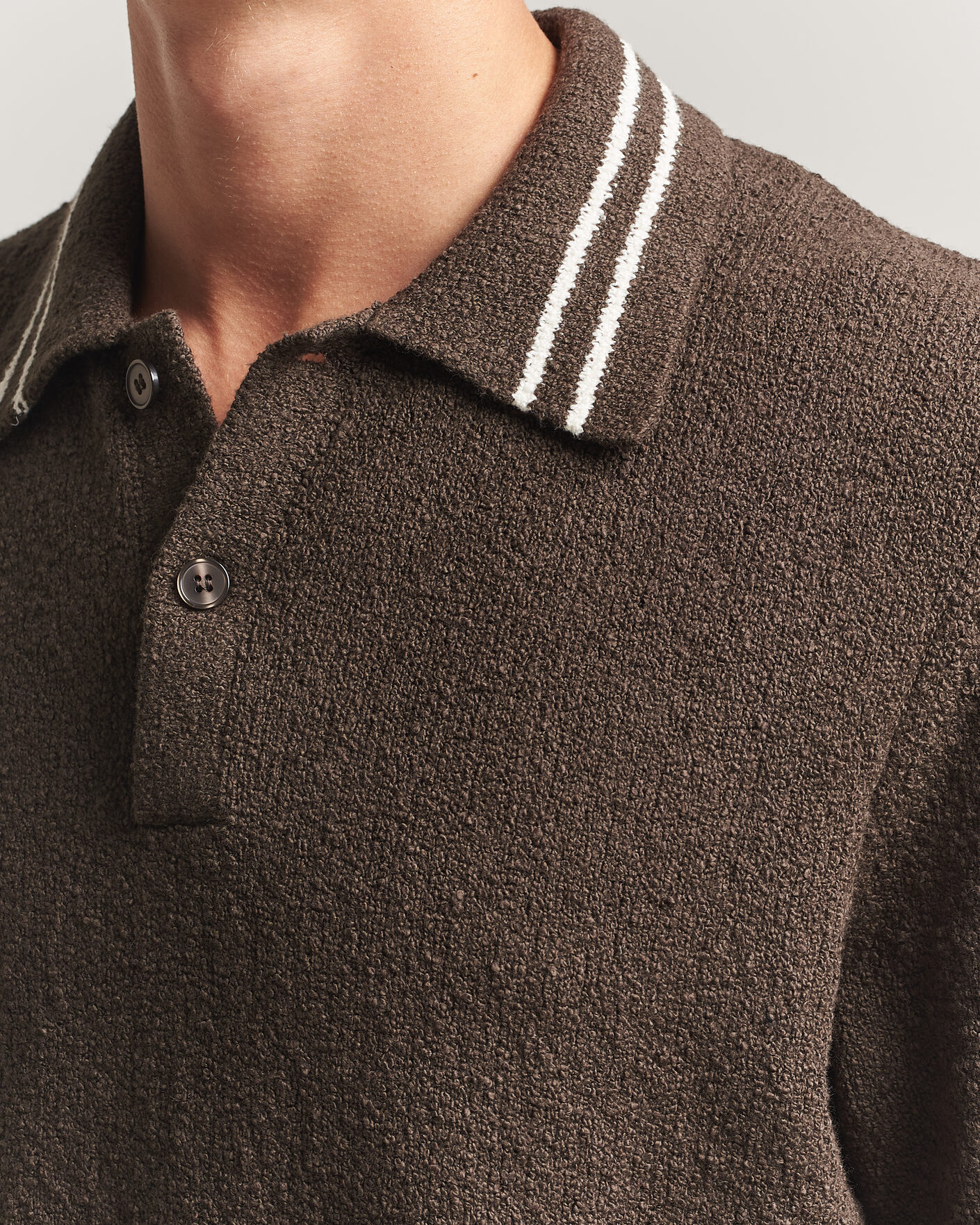 Hombres | Polos | Samsøe Samsøe | Pedro Knitted Polo Turkish Coffee
