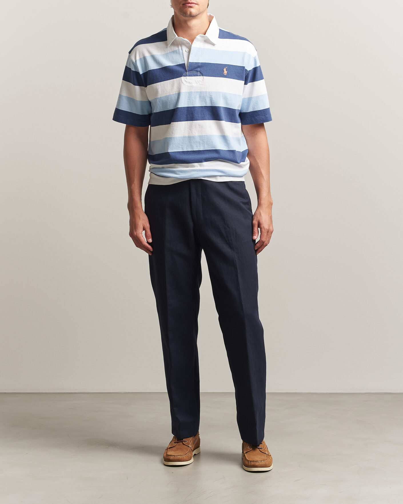 Hombres | Polos | Polo Ralph Lauren | Block Stripe Polo Office Blue