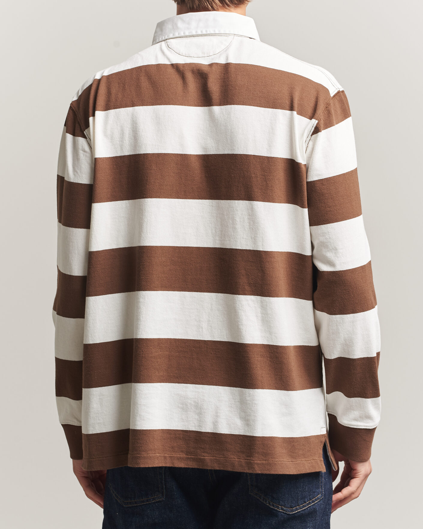 Hombres | Jerséis y prendas de punto | Polo Ralph Lauren | Block Striped Rugby Pale Russet/Trophy Cream