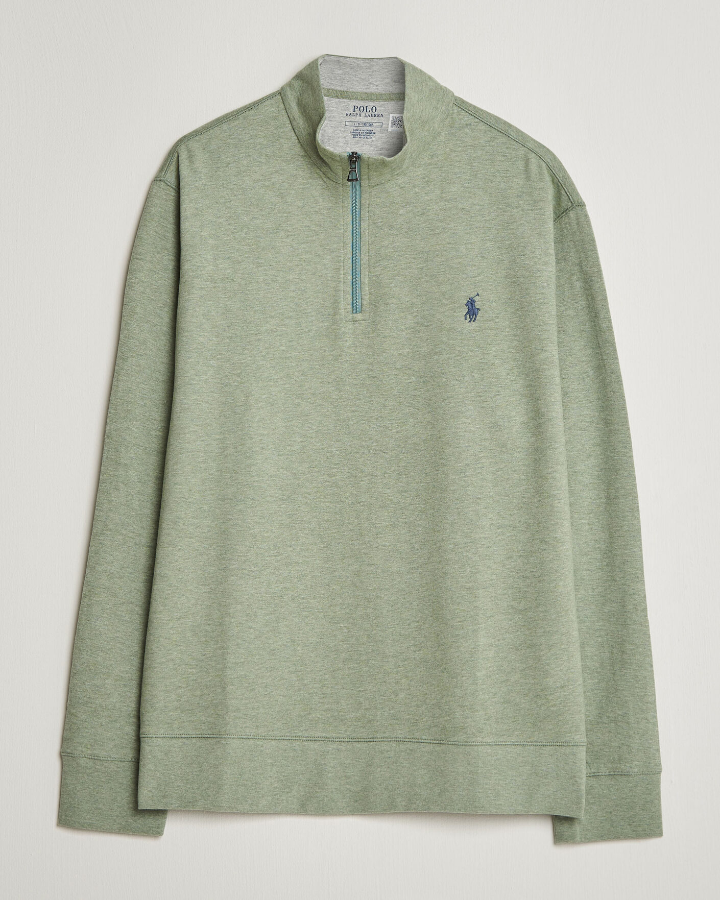Hombres | Jerséis y prendas de punto | Polo Ralph Lauren | Double Knit Half Zip Greenery Heather