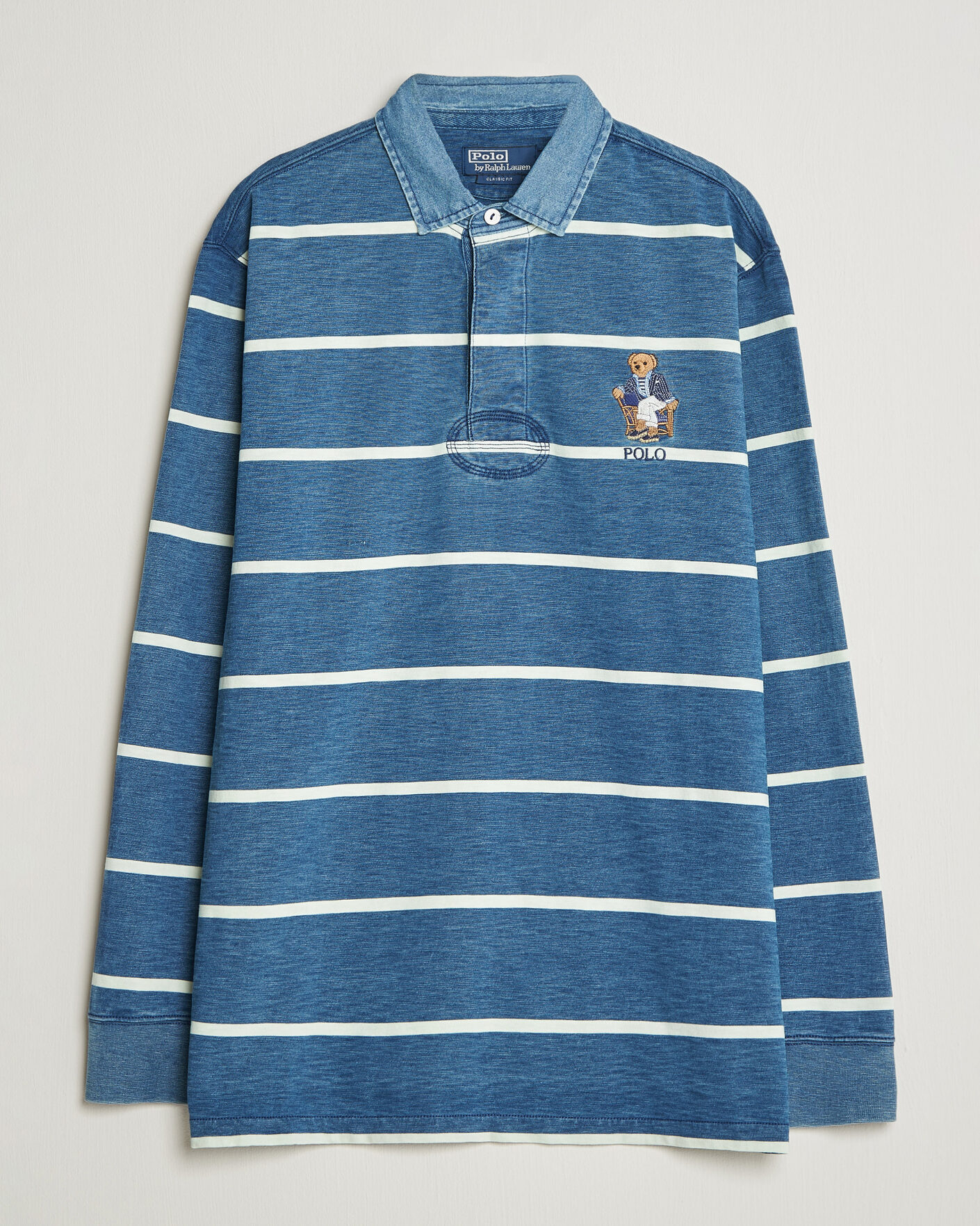 Hombres | Jerséis y prendas de punto | Polo Ralph Lauren | Striped Indigo Rugby Newport Bear