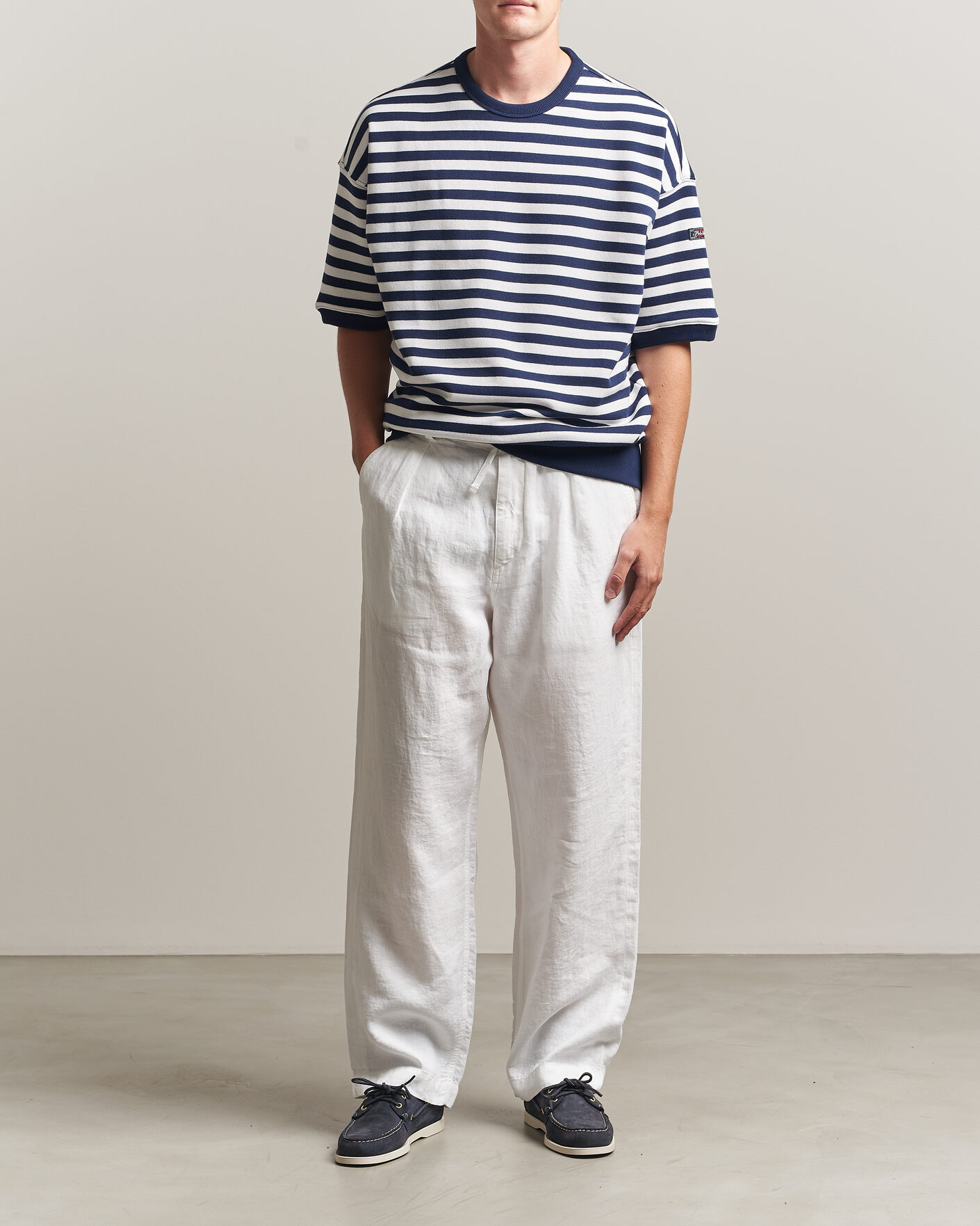 Hombres | Camisetas | Polo Ralph Lauren | Striped Short Sleeve Sweater Newport Navy/White