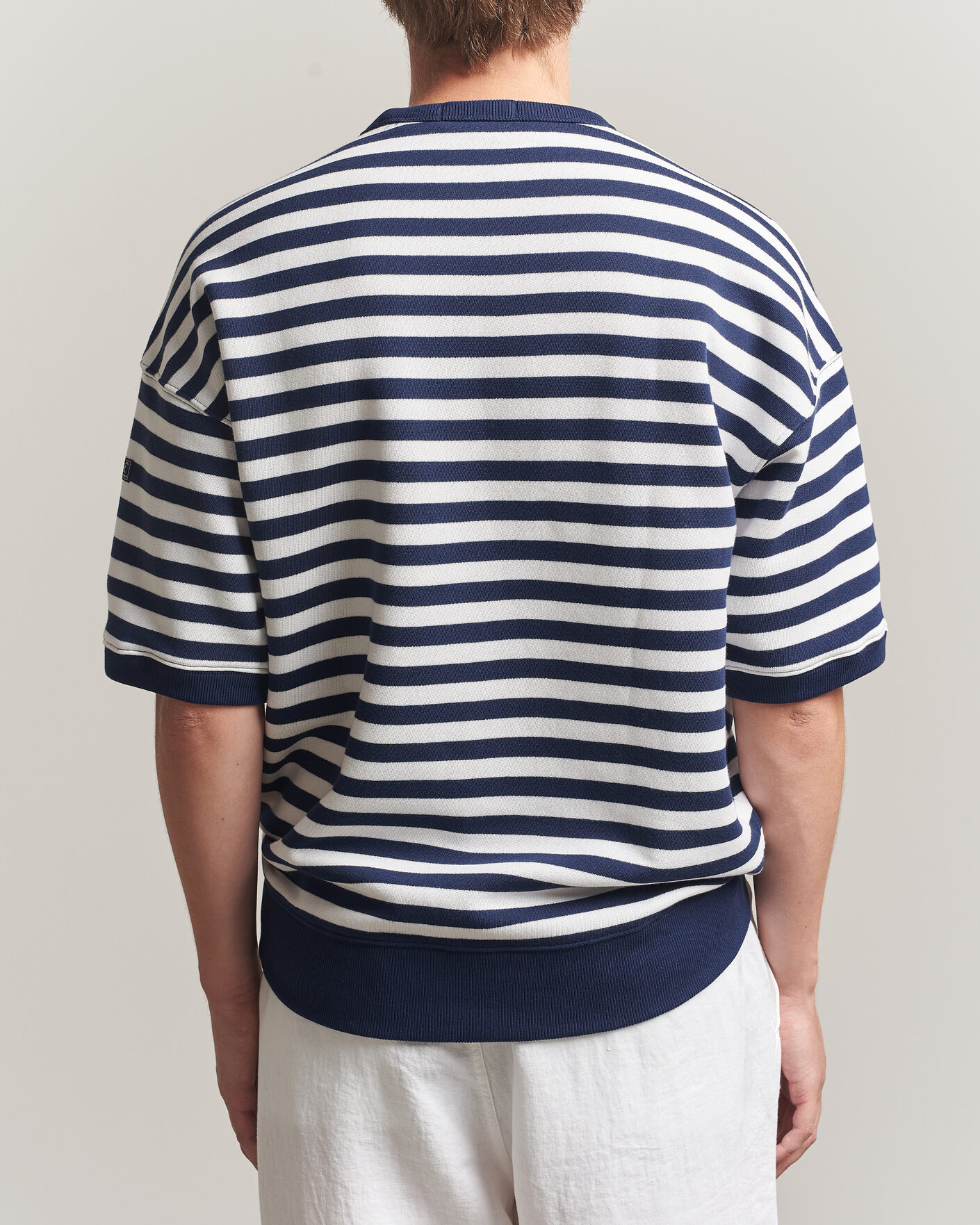 Hombres | Camisetas | Polo Ralph Lauren | Striped Short Sleeve Sweater Newport Navy/White