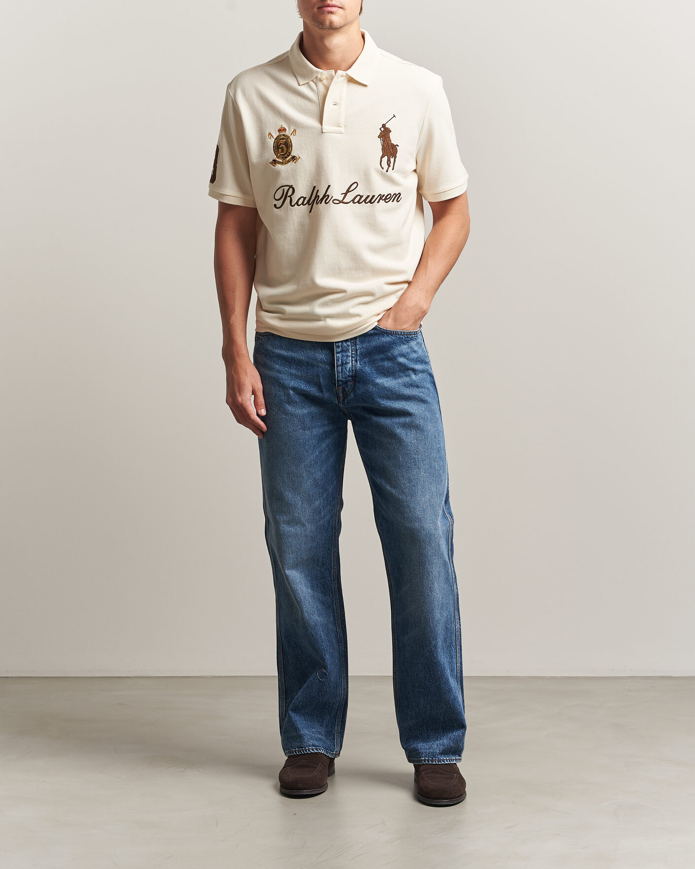 Hombres | Polos | Polo Ralph Lauren | Classic Fit Team Polo Guide Cream