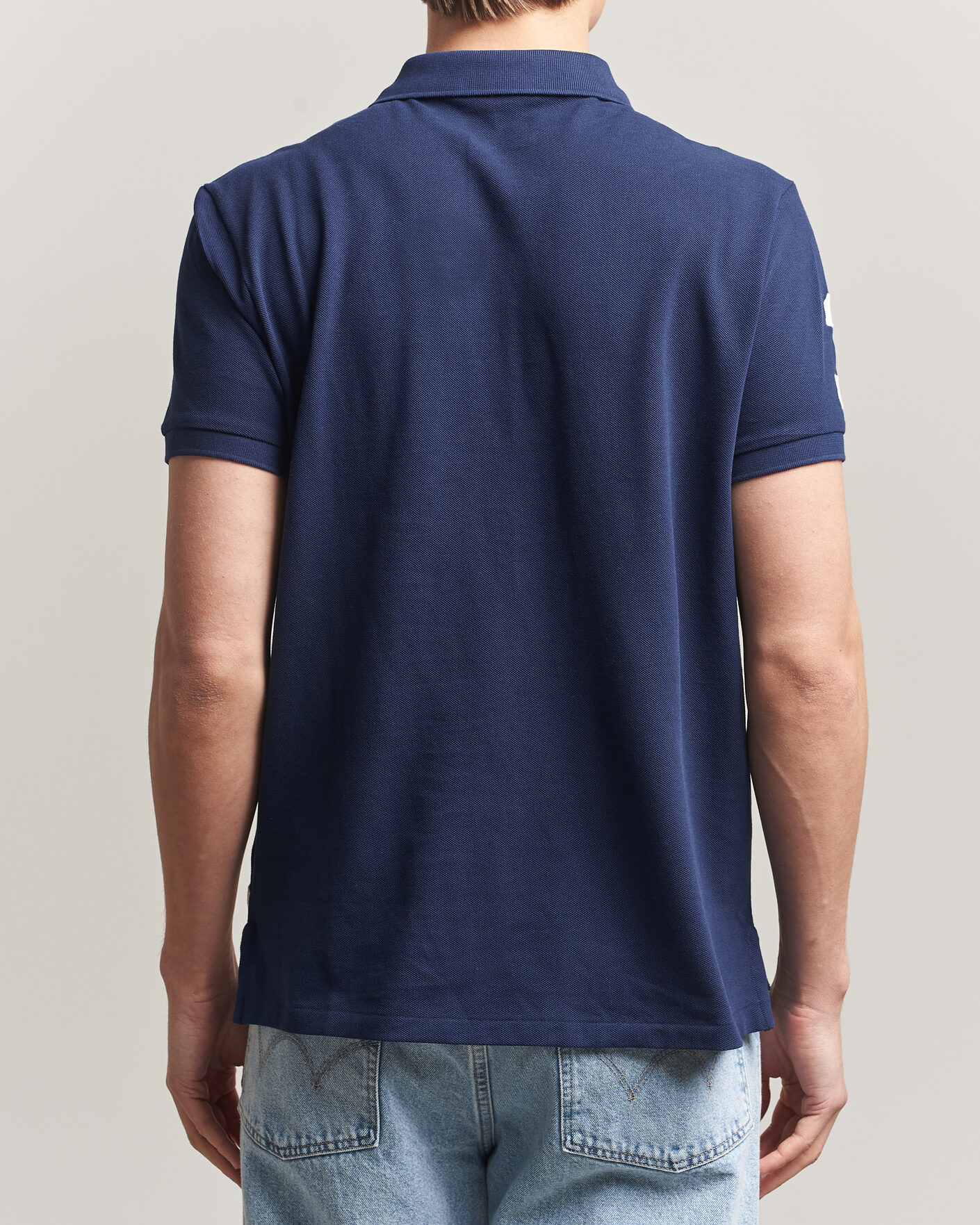 Hombres | Polos | Polo Ralph Lauren | Custom Slim Diagonal Stipe Polo Newport Navy/Nevis