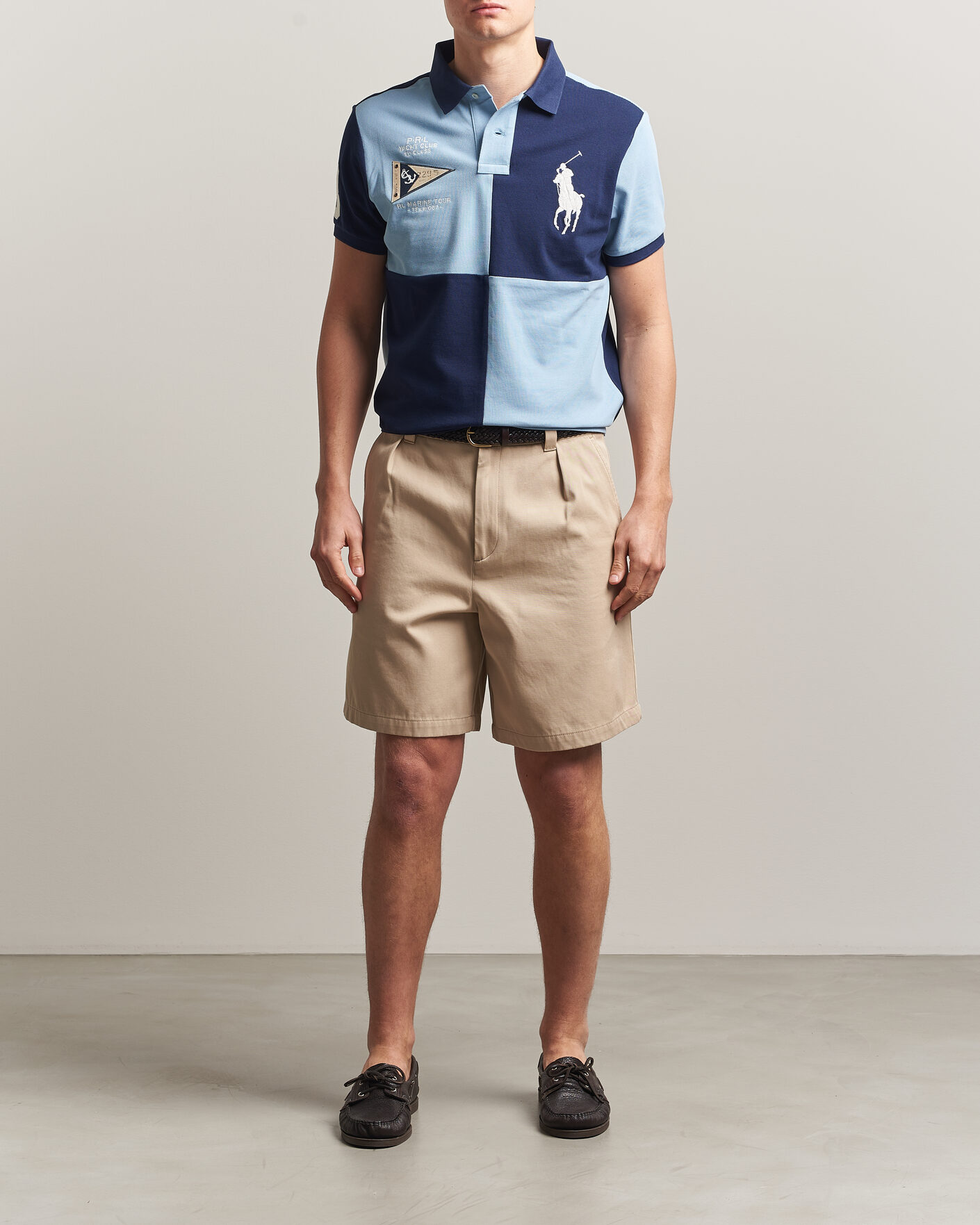 Hombres | Polos | Polo Ralph Lauren | Custom Slim Rugby Block Polo NPT Navy/Powder Blue